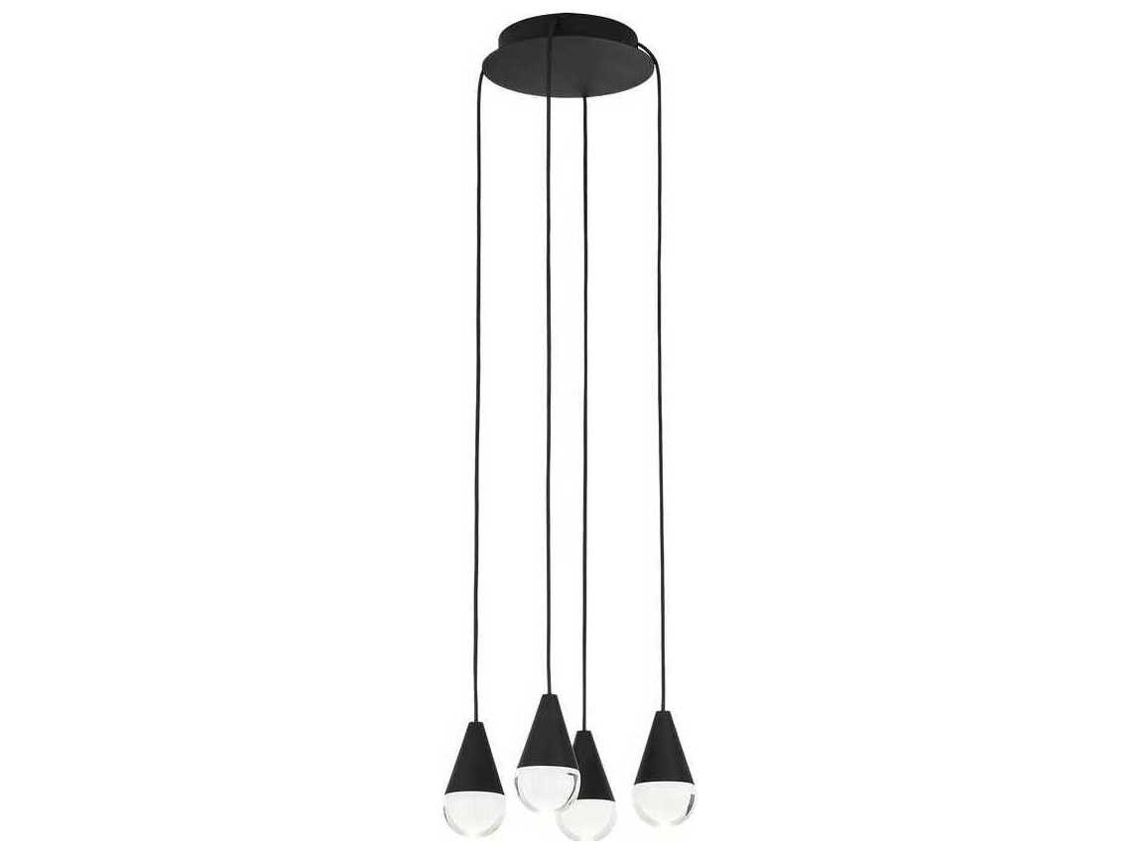 Cupola 4-Light Nightshade Black Mini Pendant