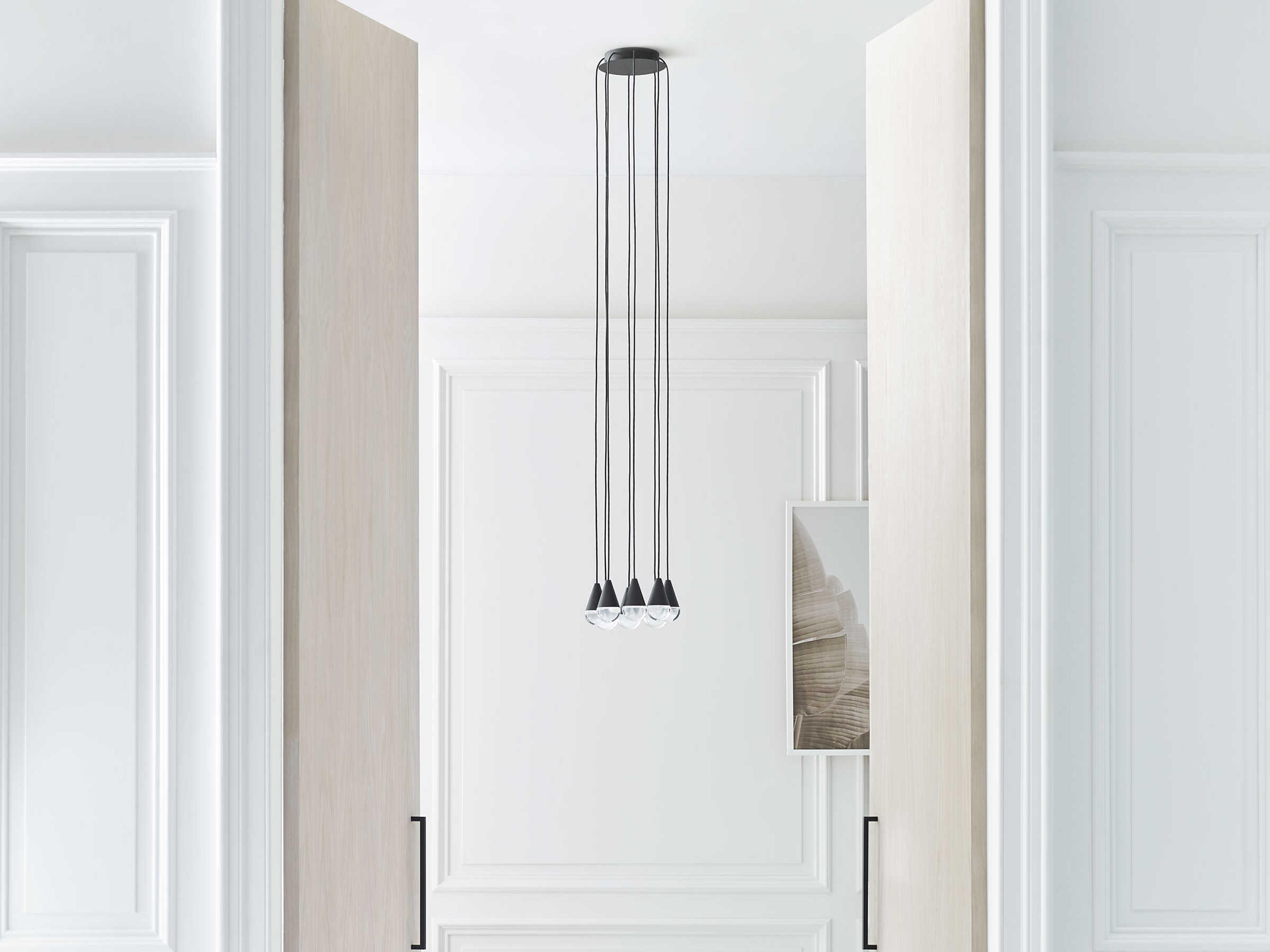 Visual Comfort Modern Cupola 8-Light Nightshade Black Mini Pendant