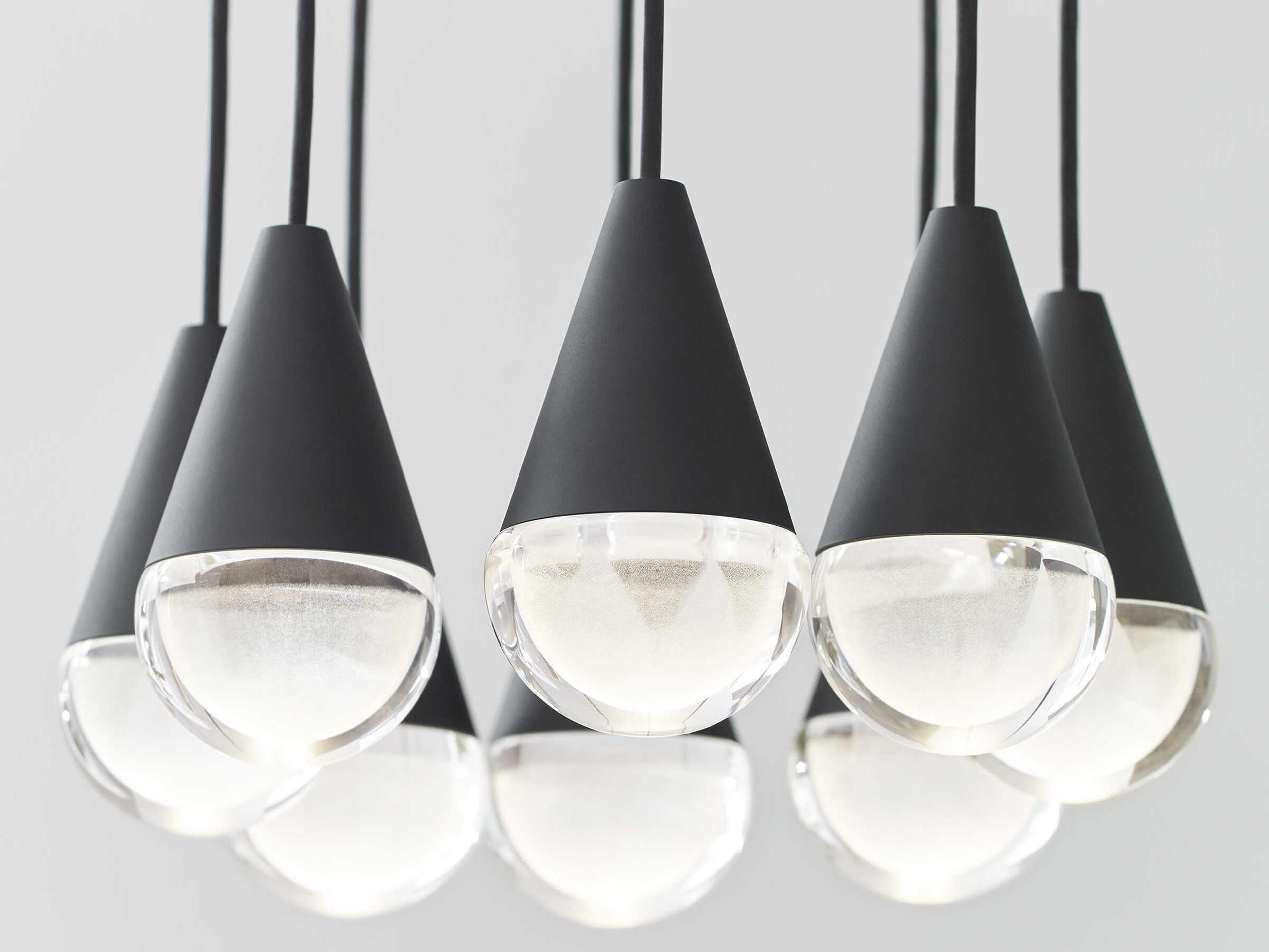 Visual Comfort Modern Cupola 8-Light Nightshade Black Mini Pendant