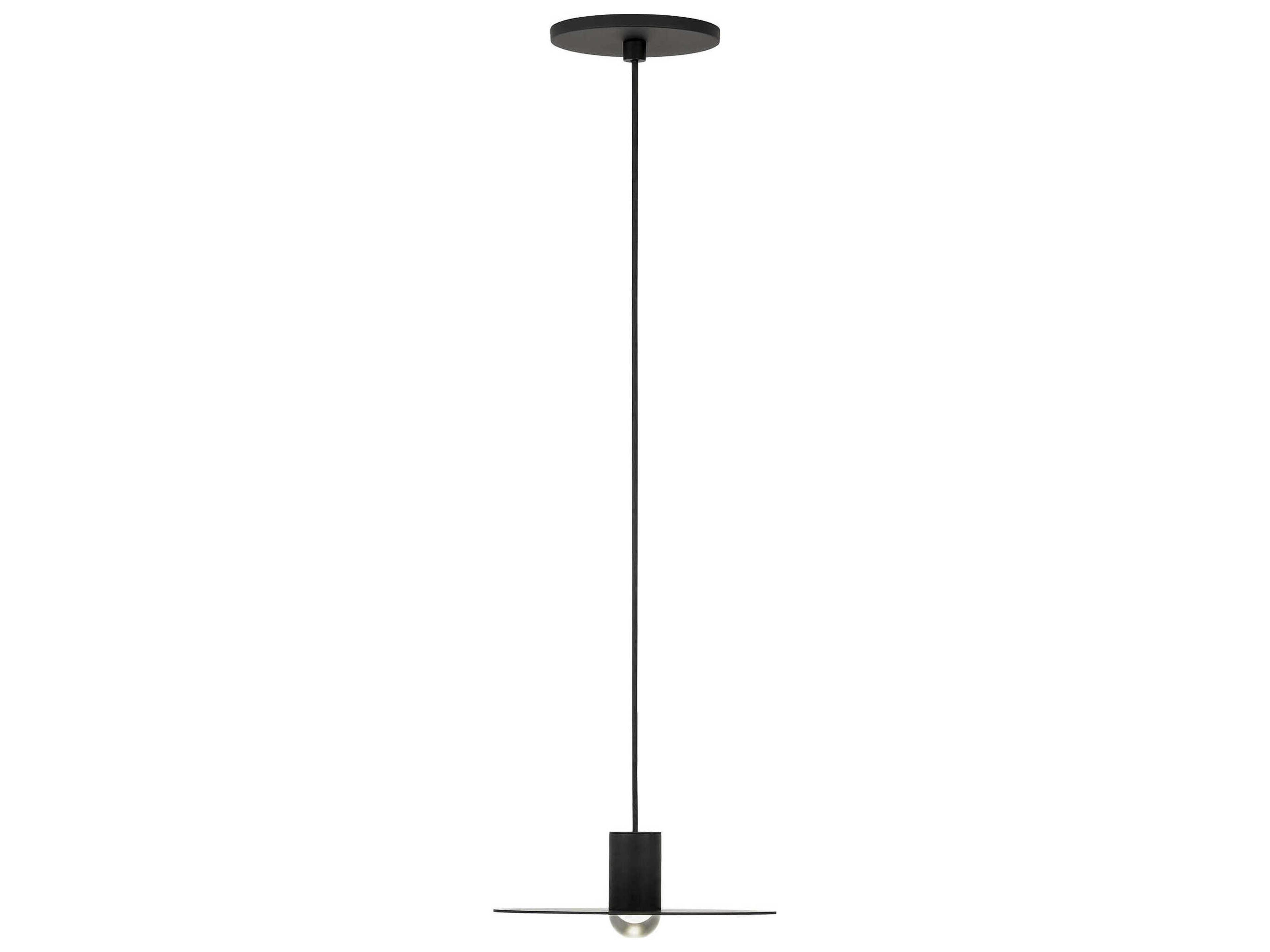 Visual Comfort Modern Eaves 1-Light Nightshade Black Mini Pendant