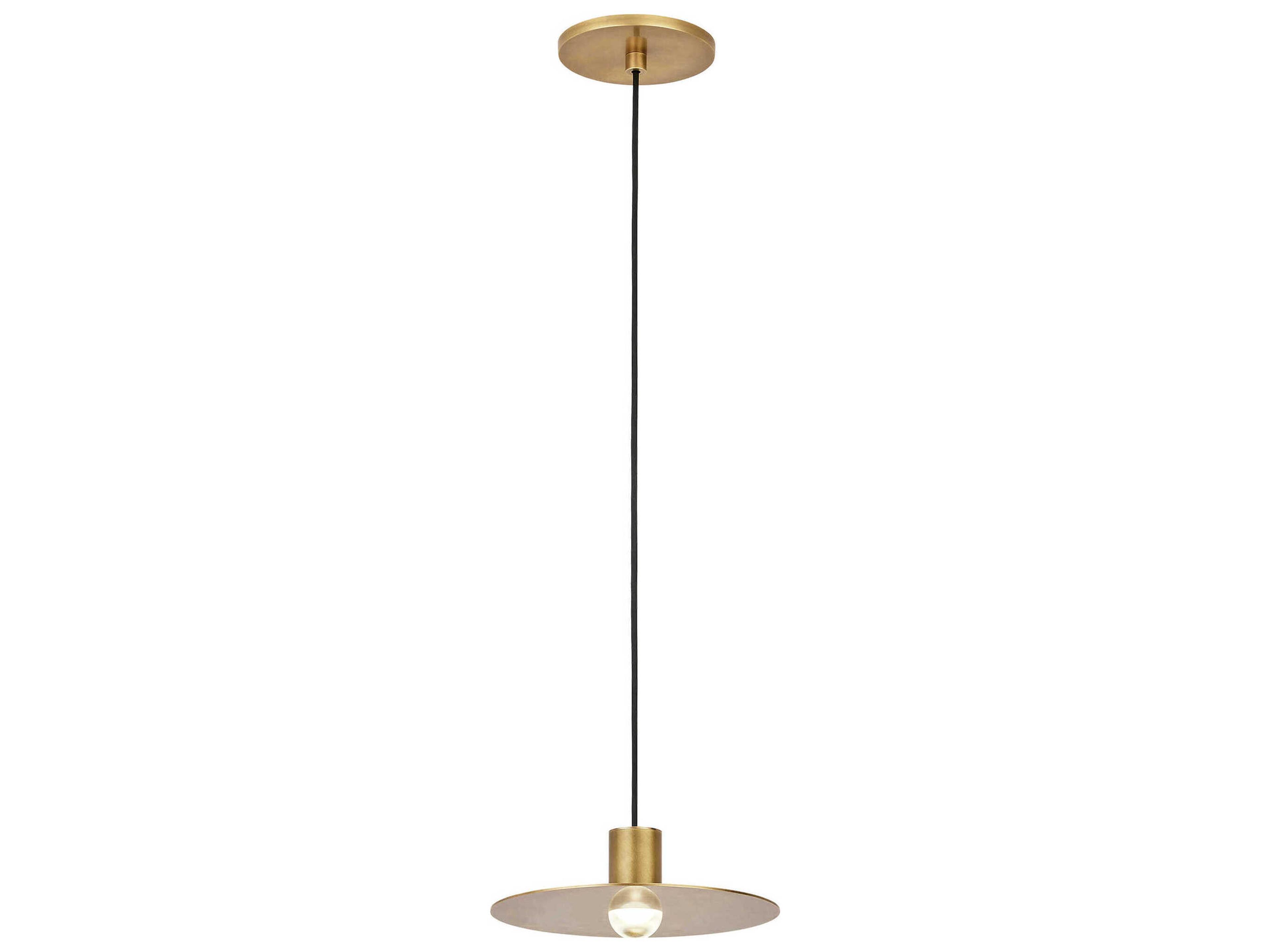 Eaves LED Pendant Light Natural Brass