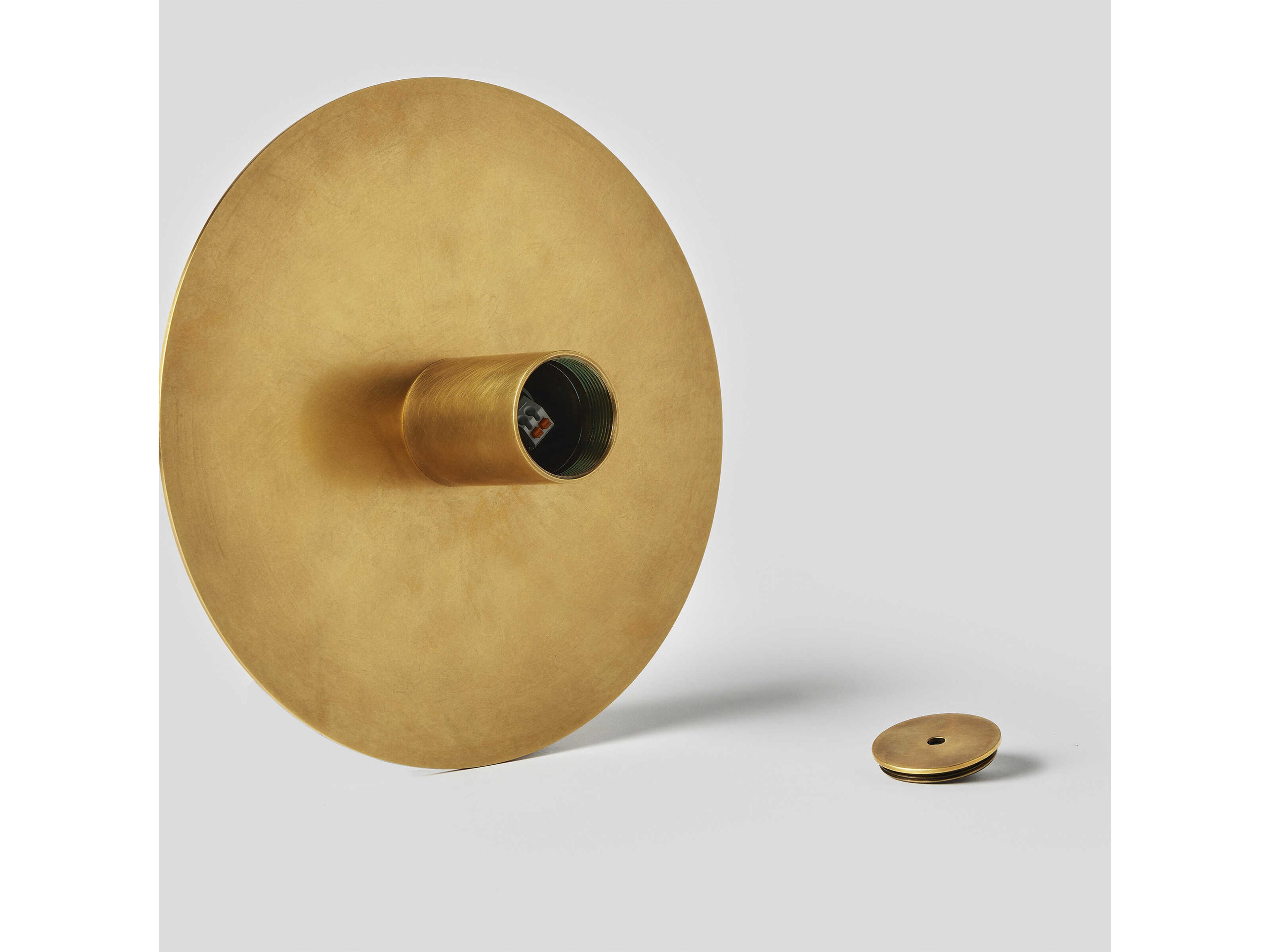 Visual Comfort Modern Eaves 1-Light Natural Brass Mini Pendant