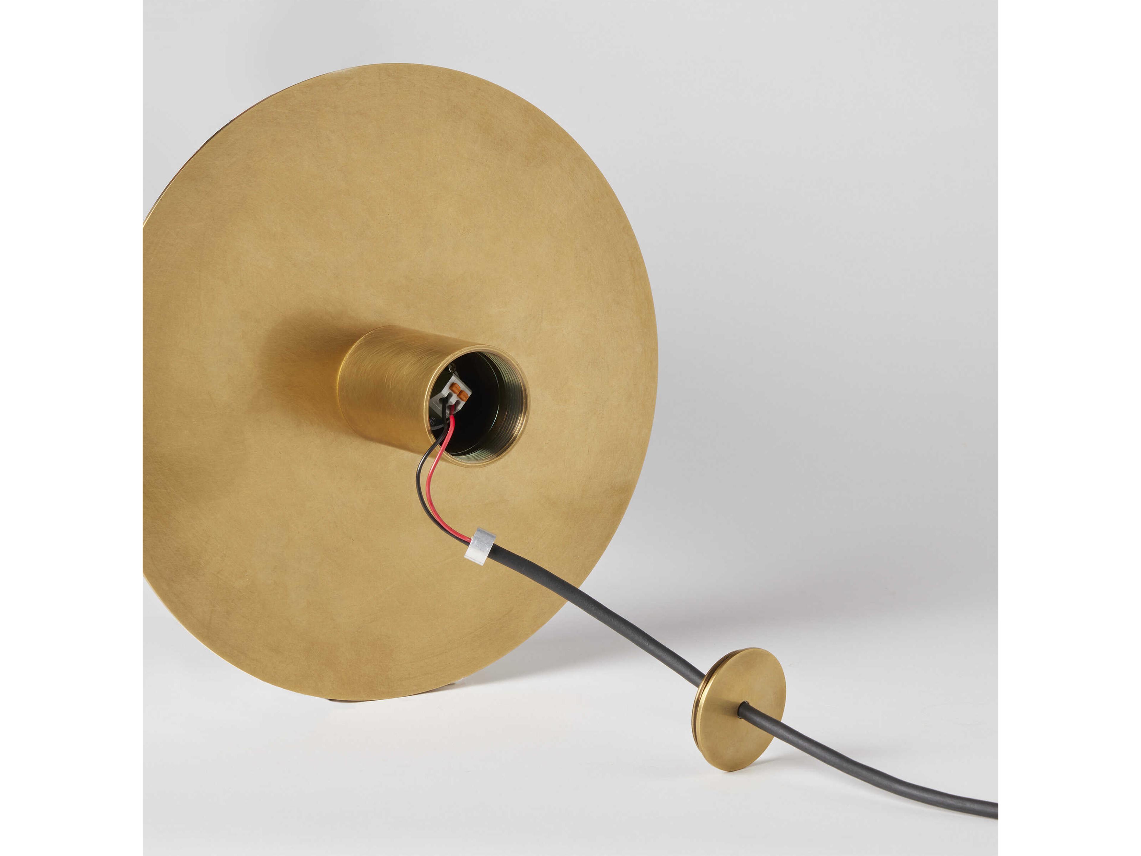 Visual Comfort Modern Eaves 1-Light Natural Brass Mini Pendant