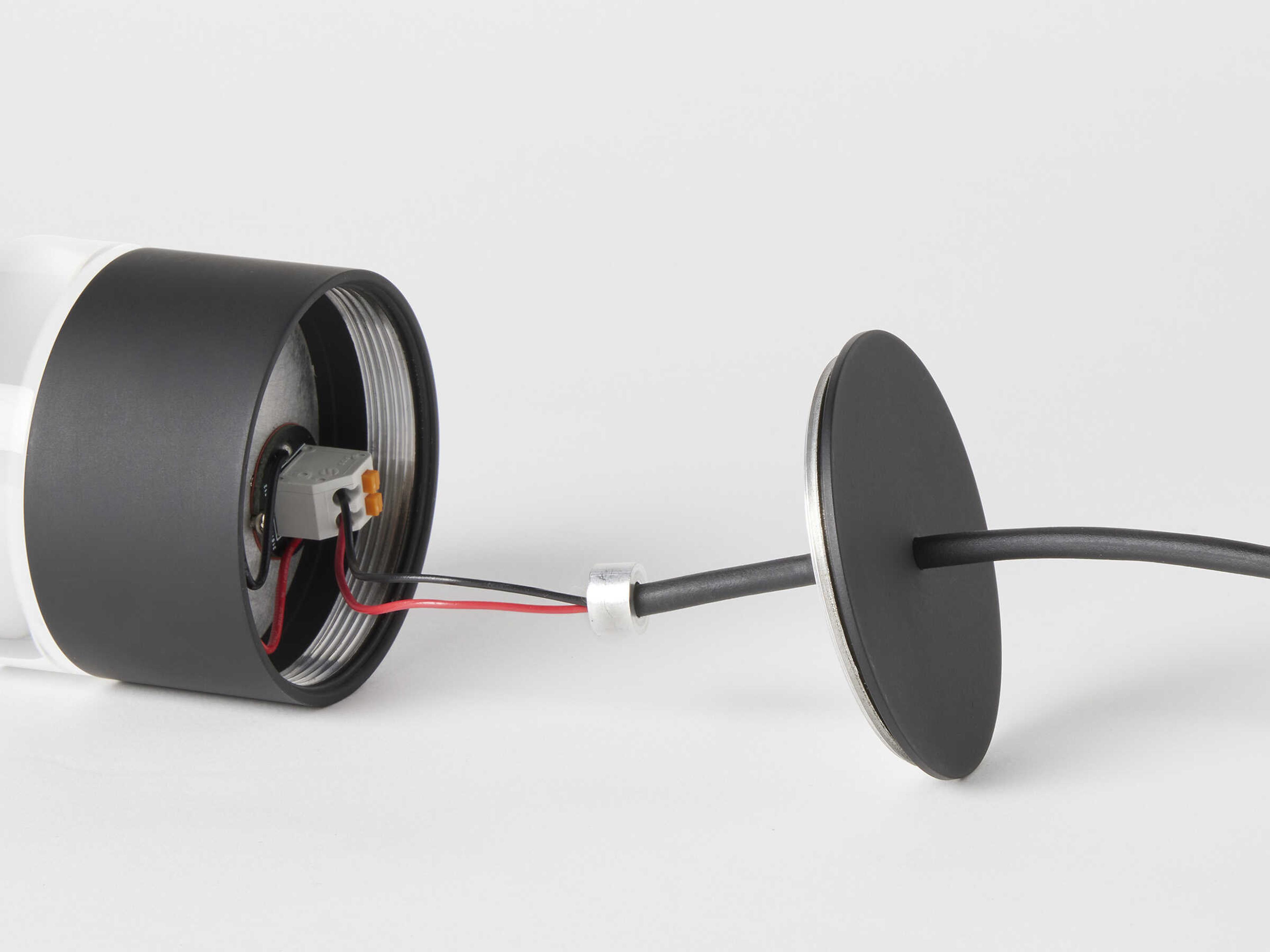 Visual Comfort Modern Gable 1-Light Nightshade Black Round Mini Pendant