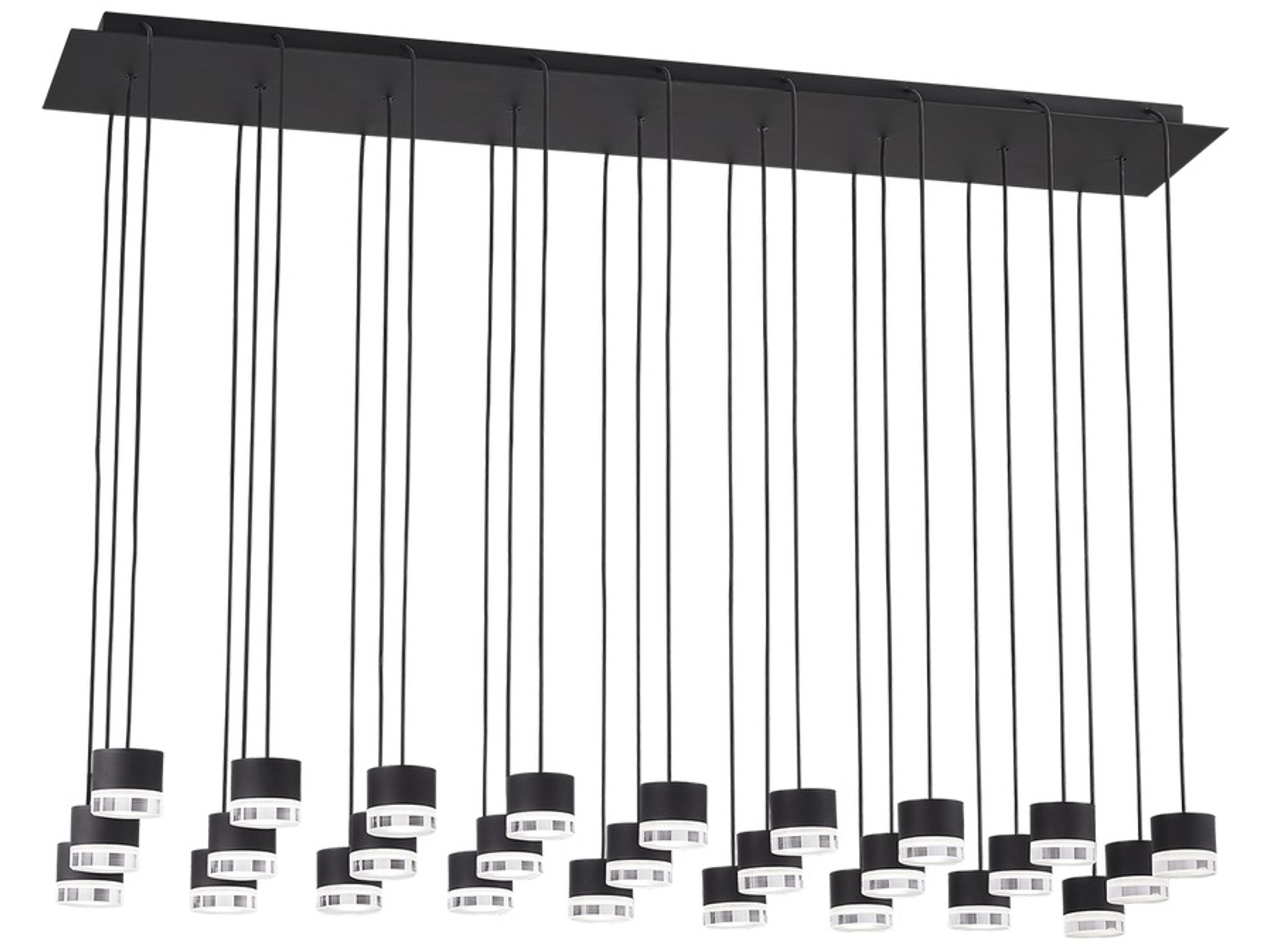 Gable 27-Light Nightshade Black Island Pendant