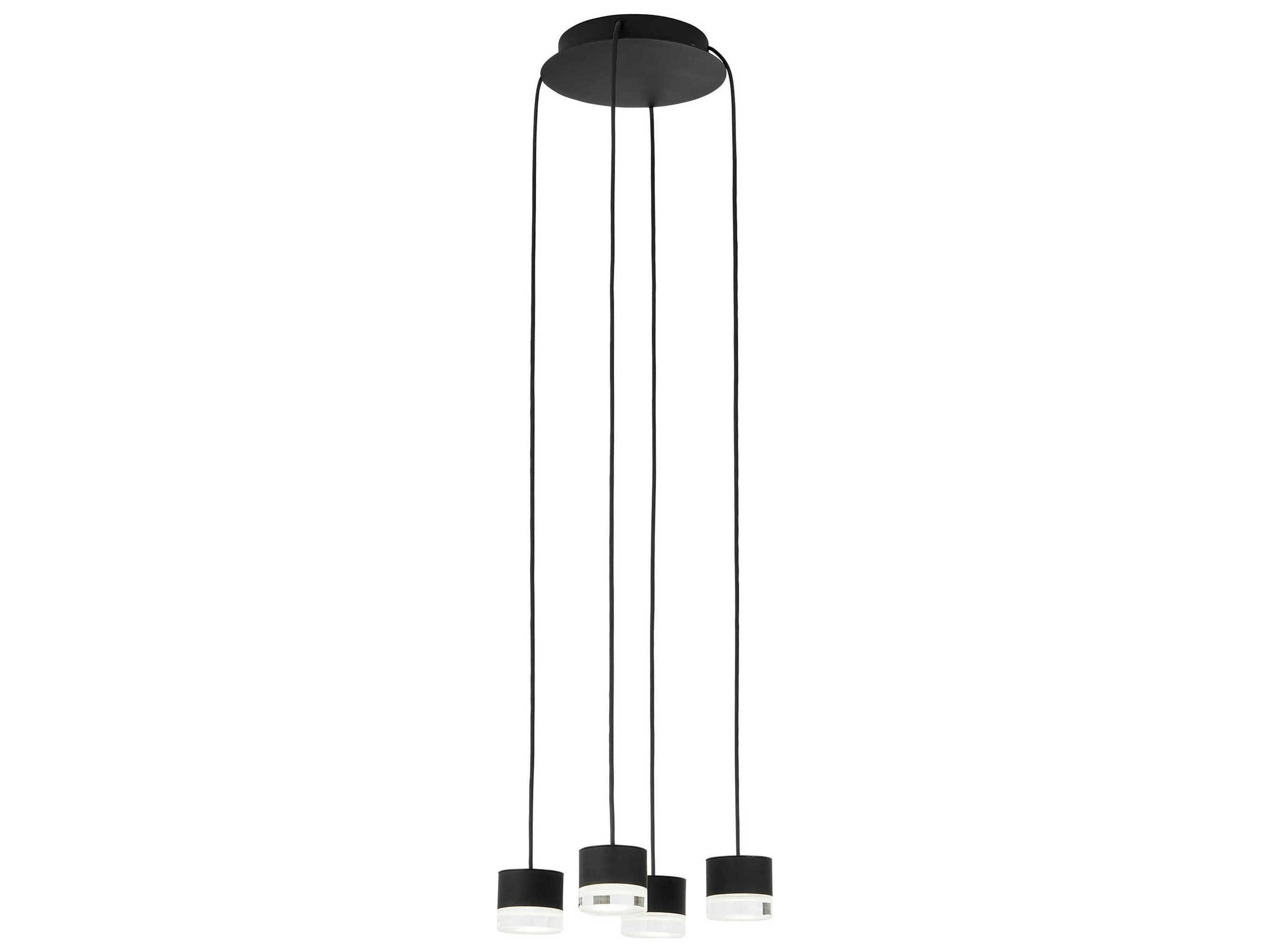 Gable 4-Light Nightshade Black Mini Pendant