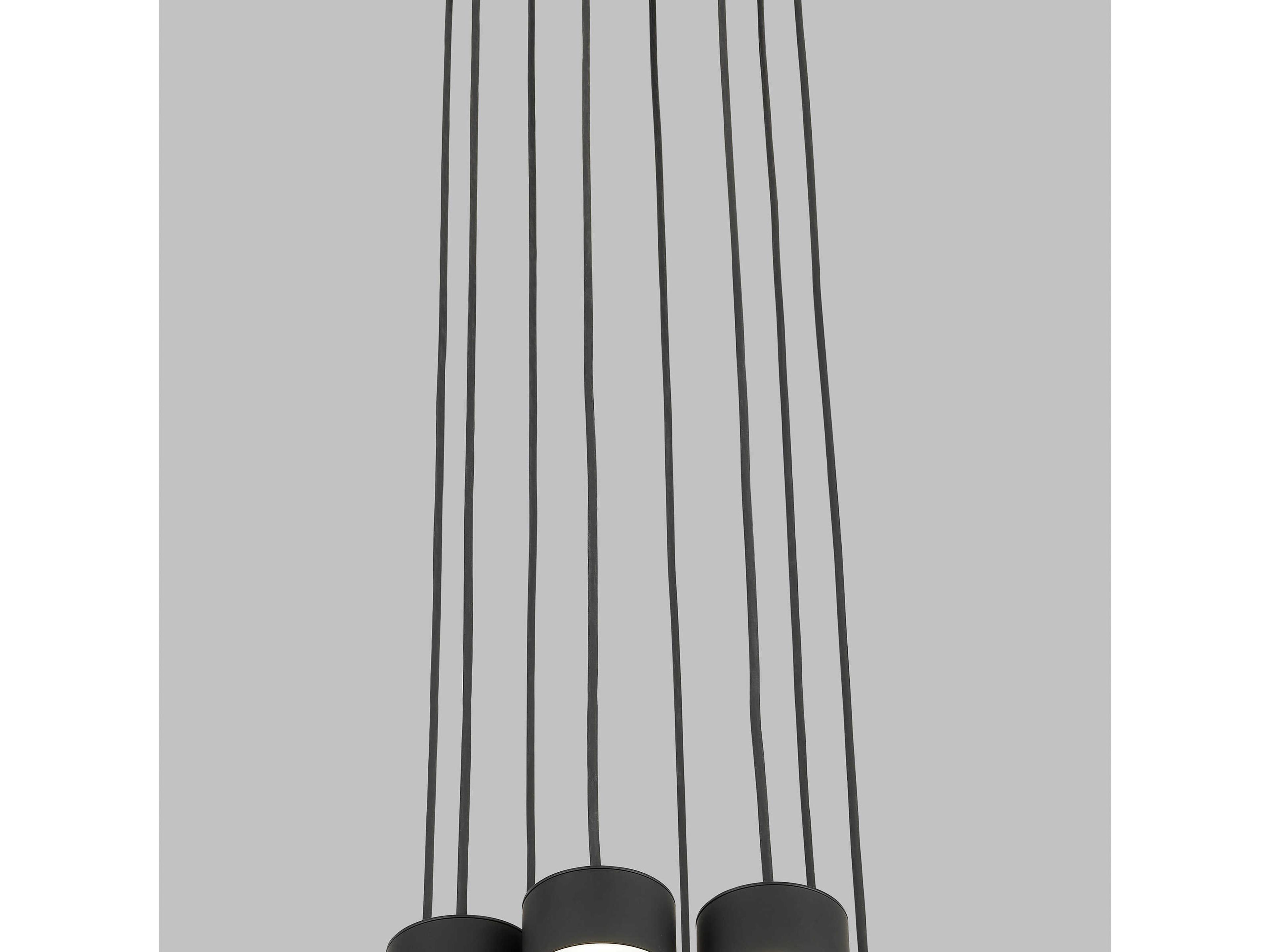 Visual Comfort Modern Gable 8-Light Nightshade Black Mini Pendant