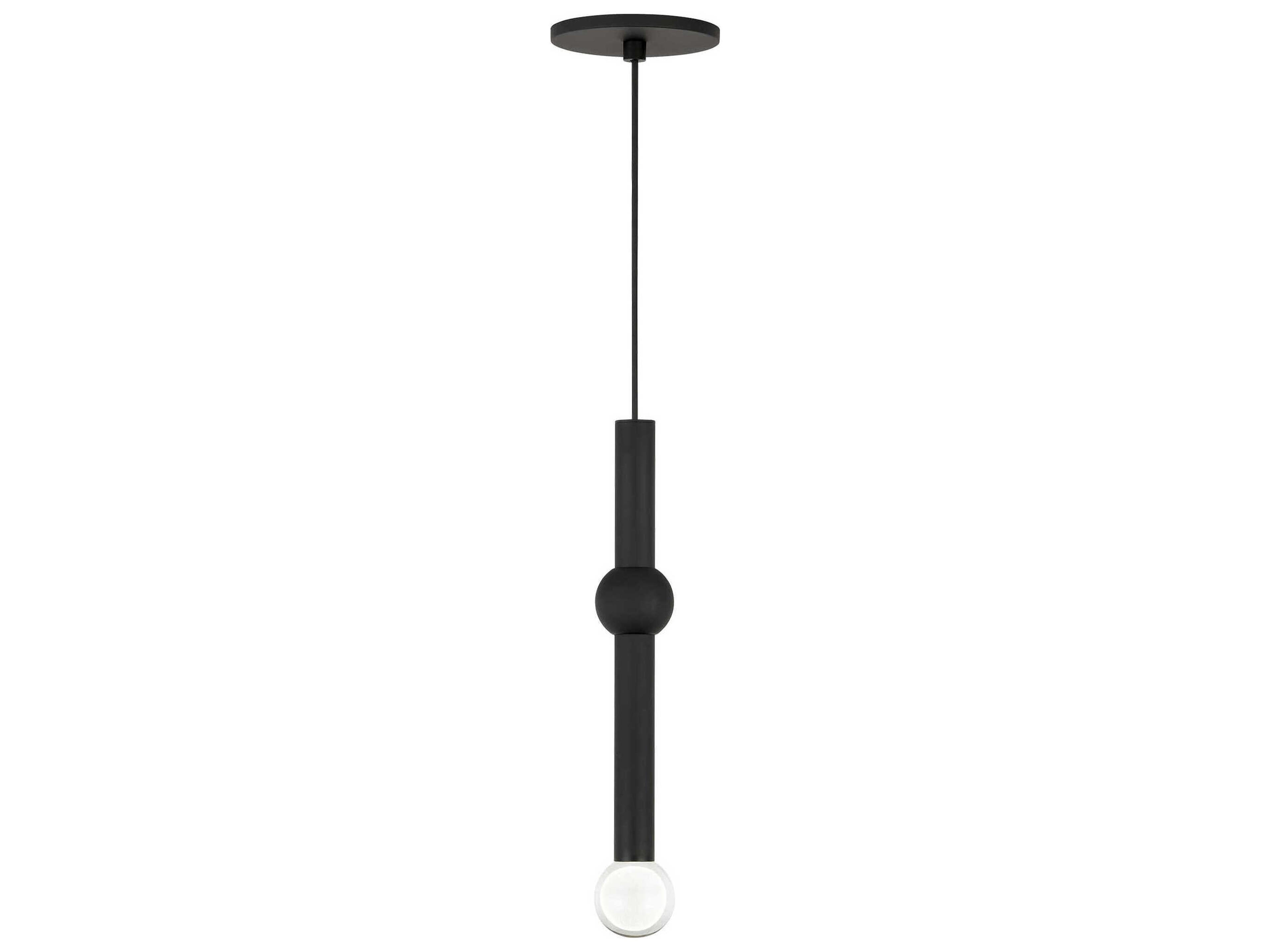 Guyed 1-Light Nightshade Black Linear Mini Pendant