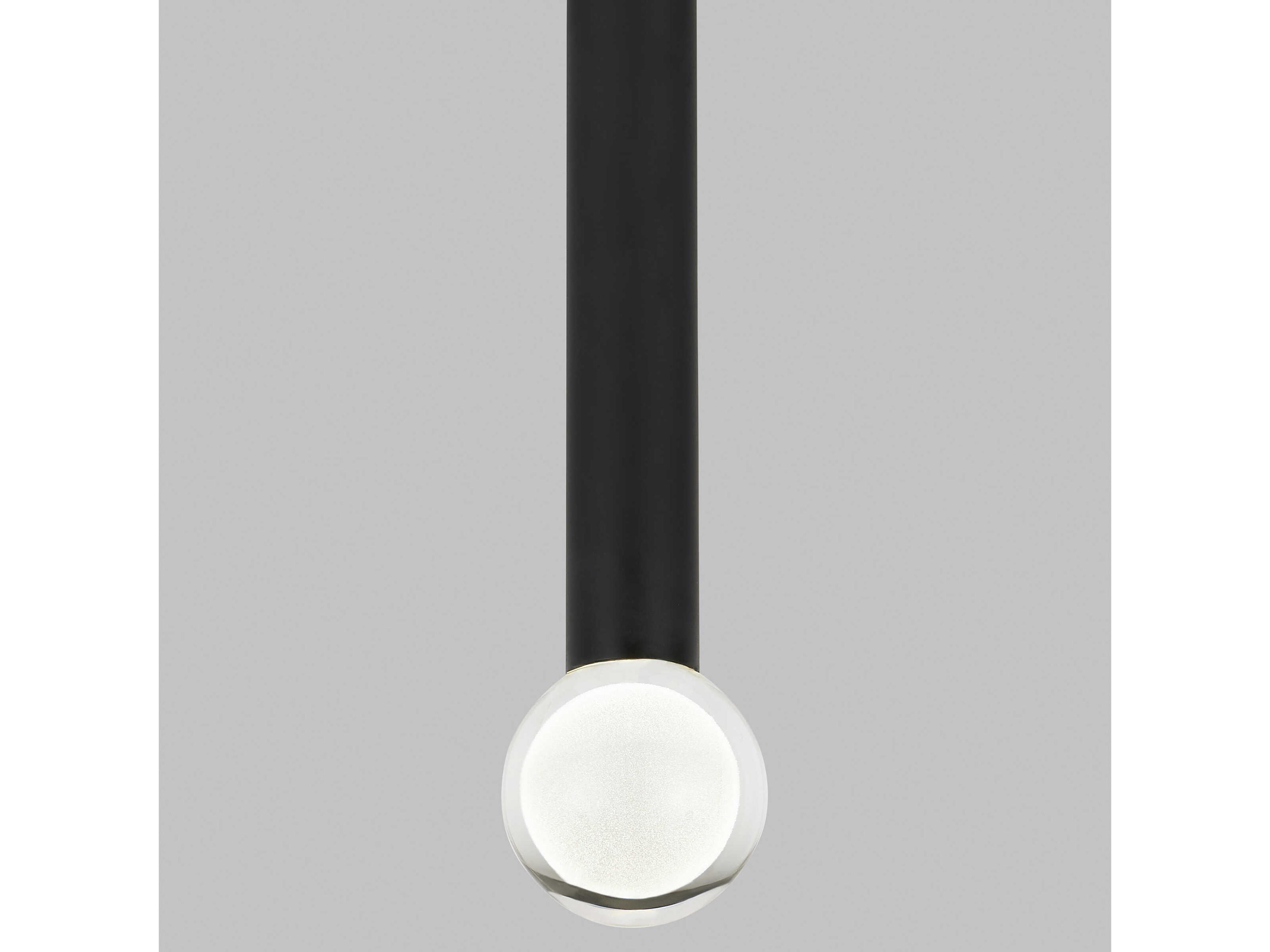 Visual Comfort Modern Guyed 1-Light Nightshade Black Linear Mini Pendant