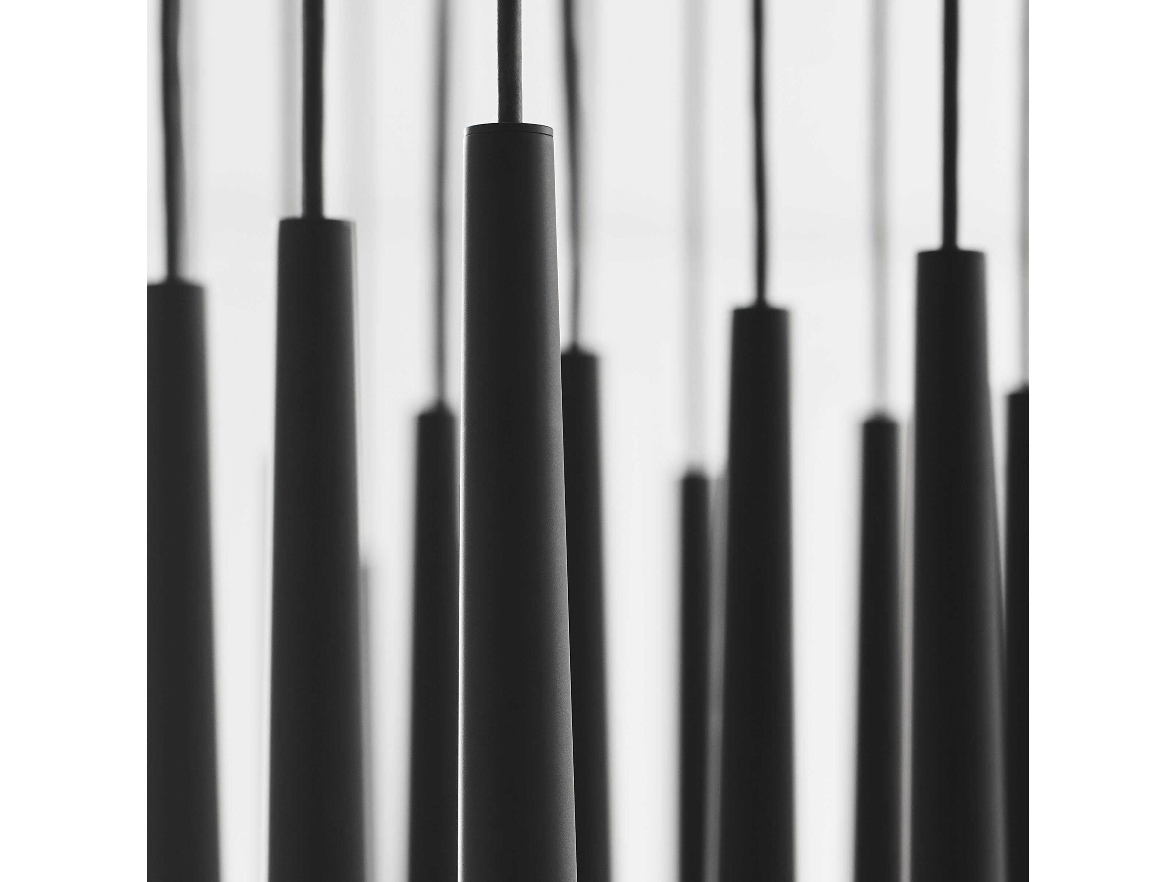 Visual Comfort Modern Pylon 27-Light Nightshade Black Linear Island Pendant