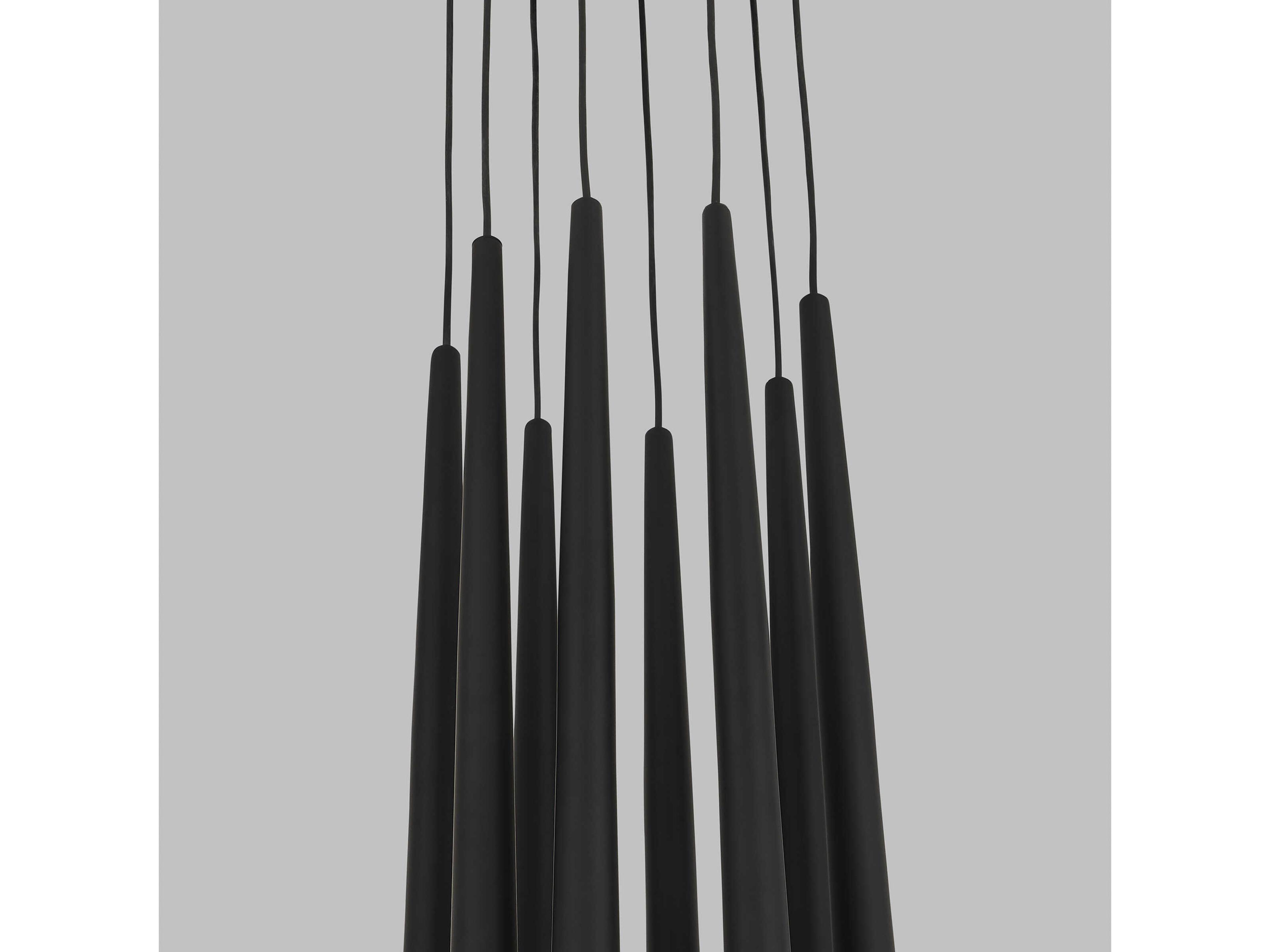 Visual Comfort Modern Pylon 8-Light Nightshade Black Linear Mini Pendant