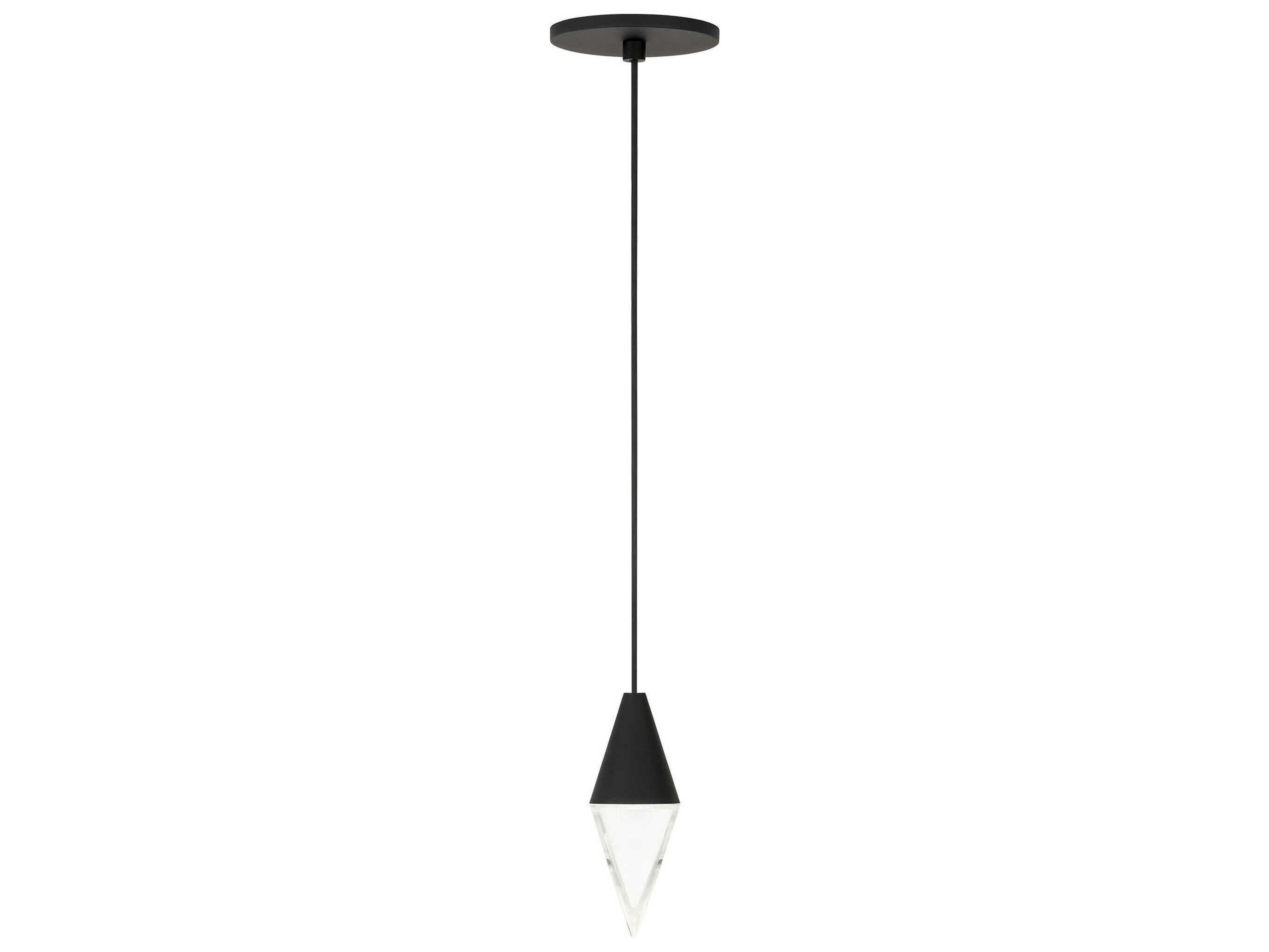 Turret 1-Light Nightshade Black Mini Pendant