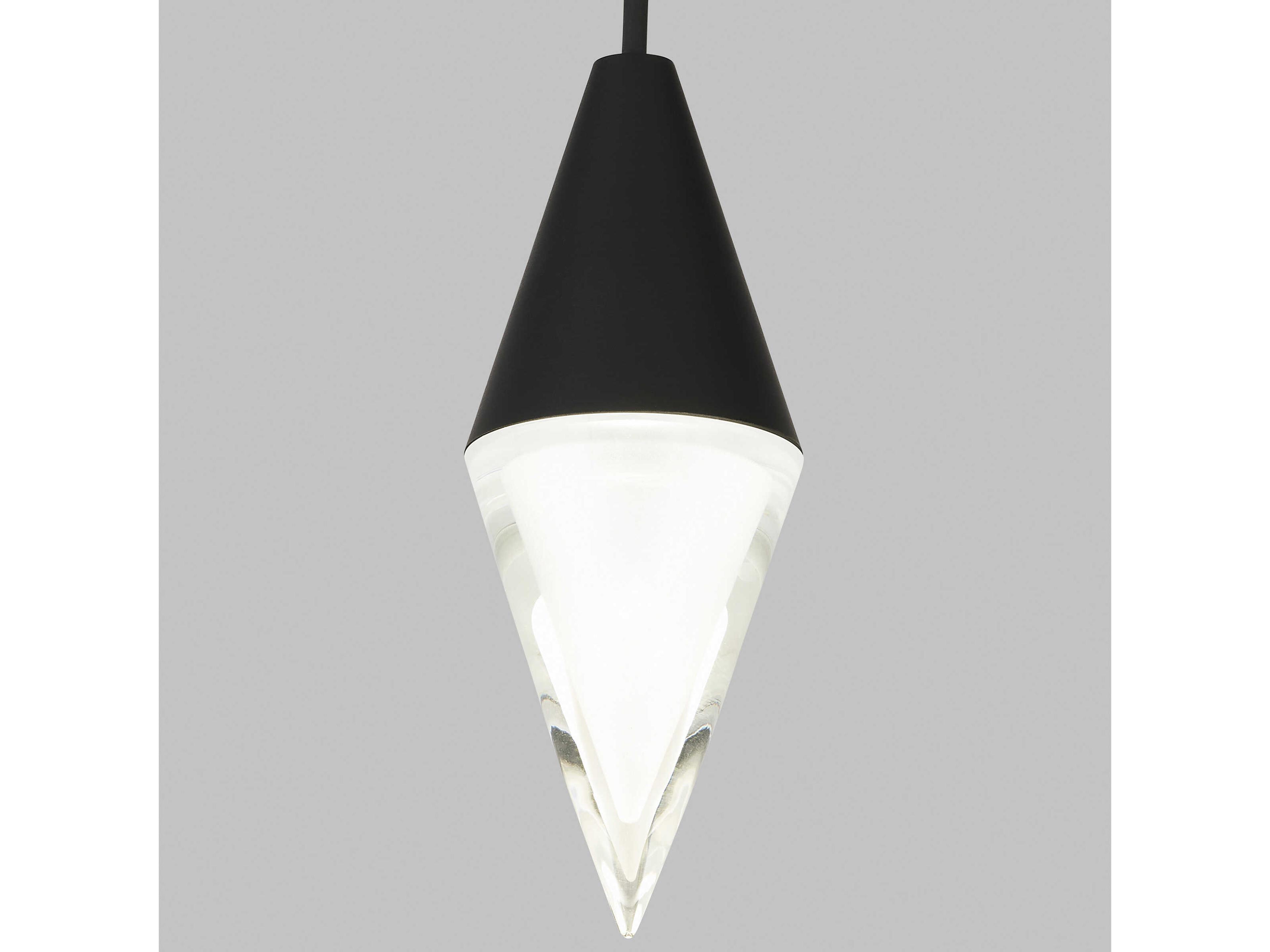 Visual Comfort Modern Turret 1-Light Nightshade Black Mini Pendant