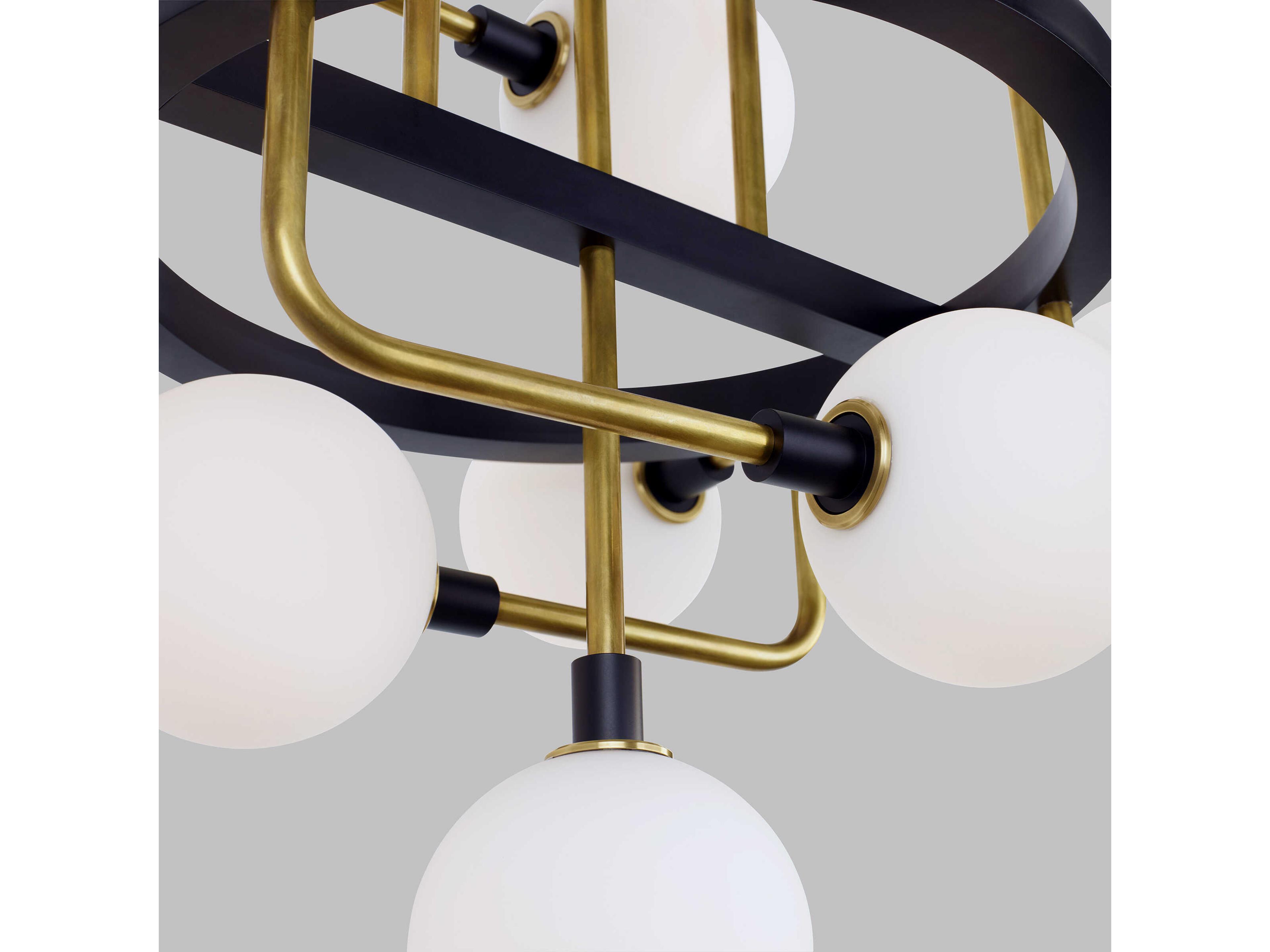 Visual Comfort Modern Viaggio 12-Light Brass Globe Chandelier
