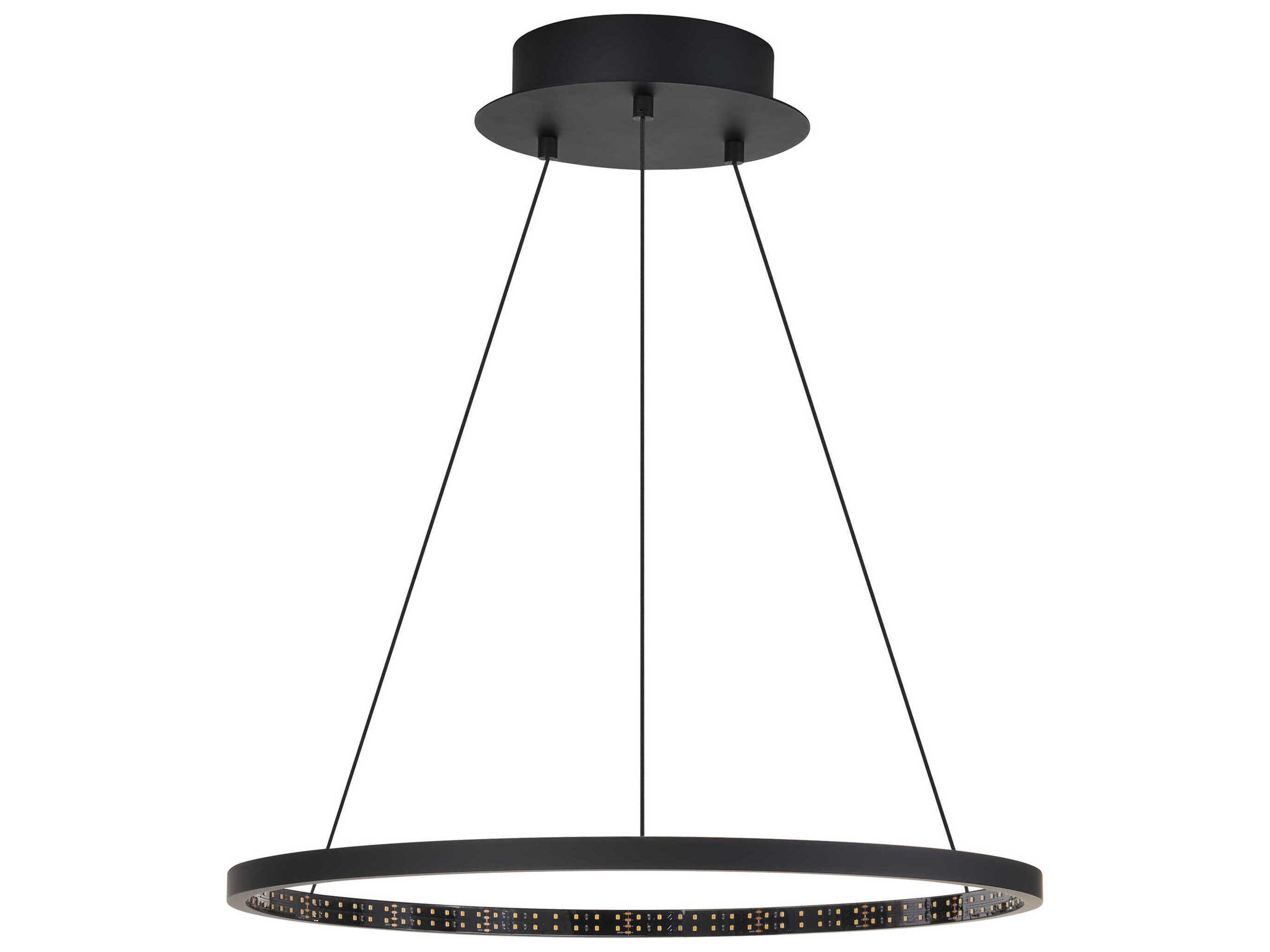 Visual Comfort Modern Vellavi 1-Light Nightshade Black Round Pendant