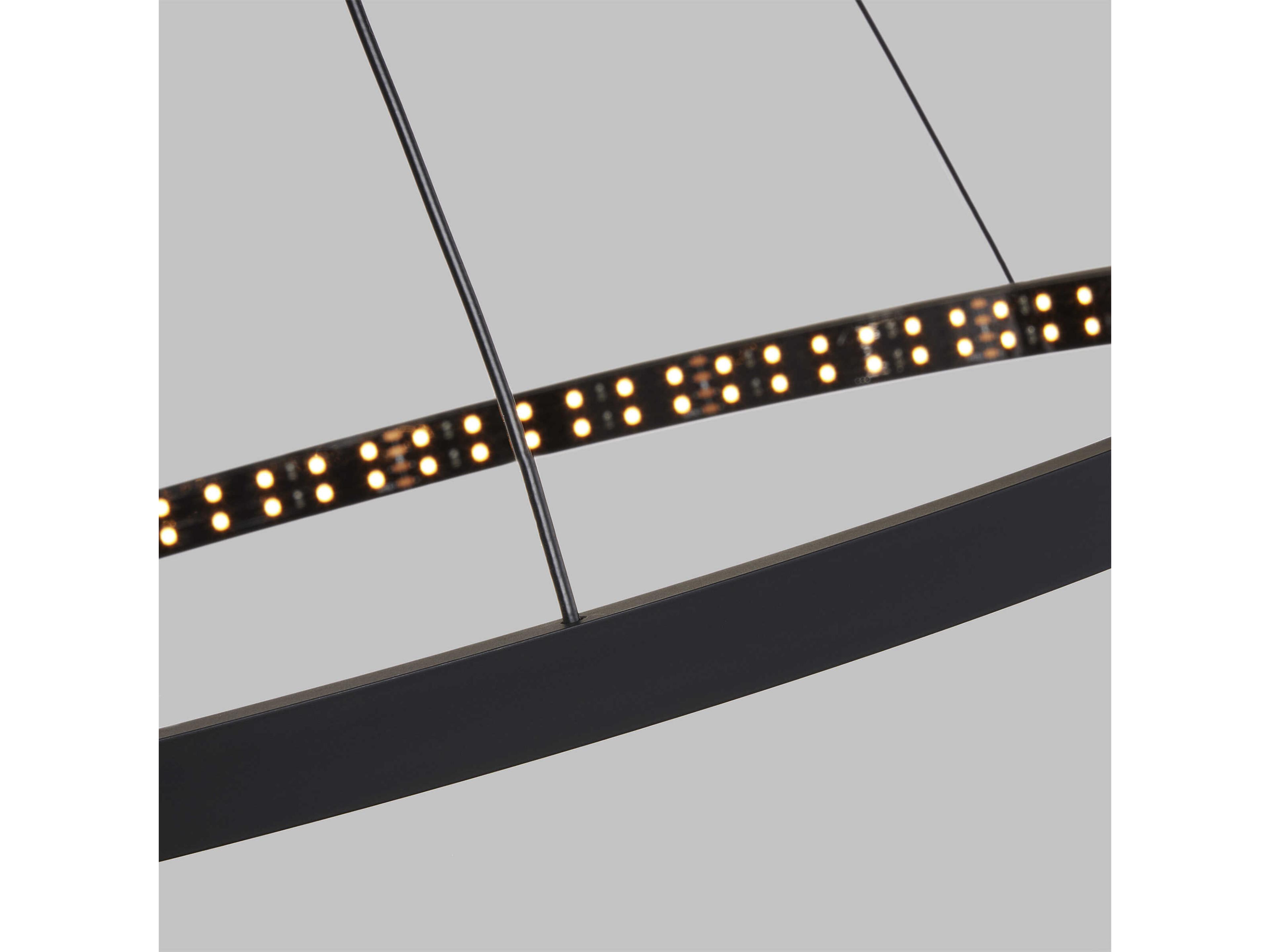 Visual Comfort Modern Vellavi 1-Light Nightshade Black Round Pendant