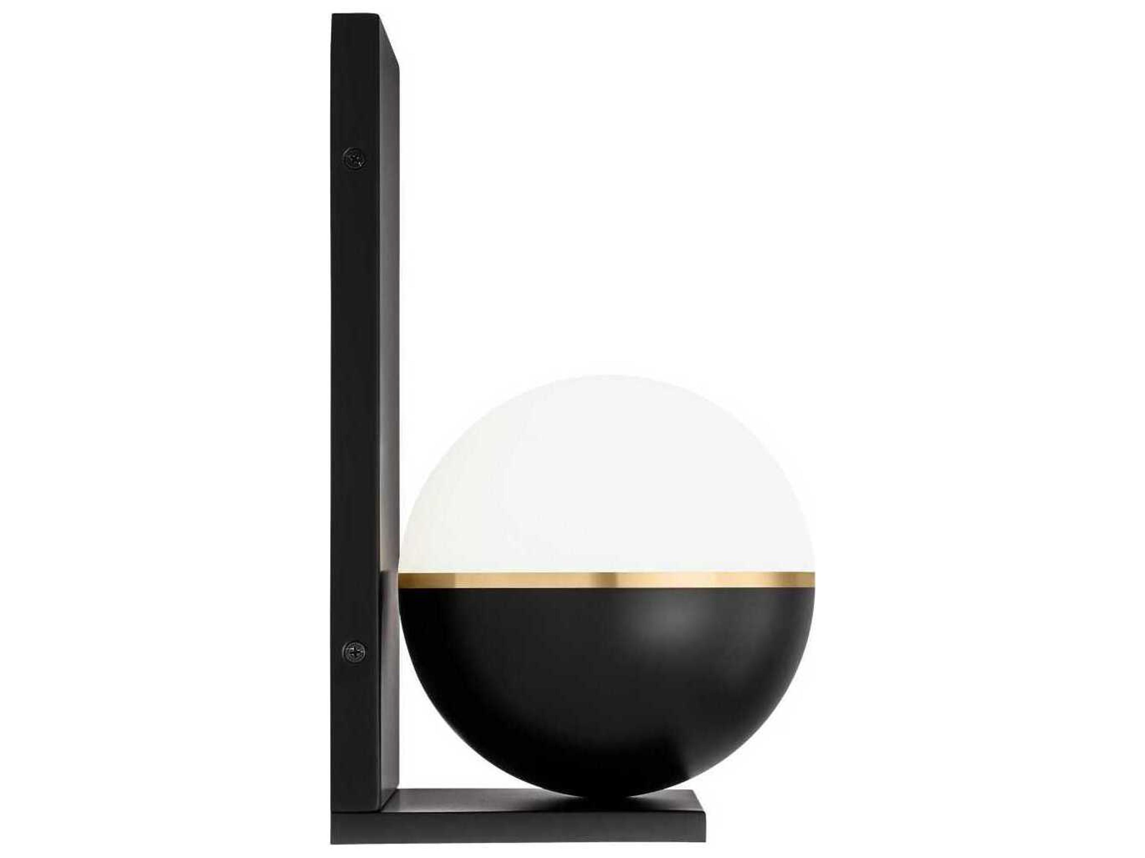 Visual Comfort Modern Akova 1-Light Matte Black Plated Brass Wall Sconce