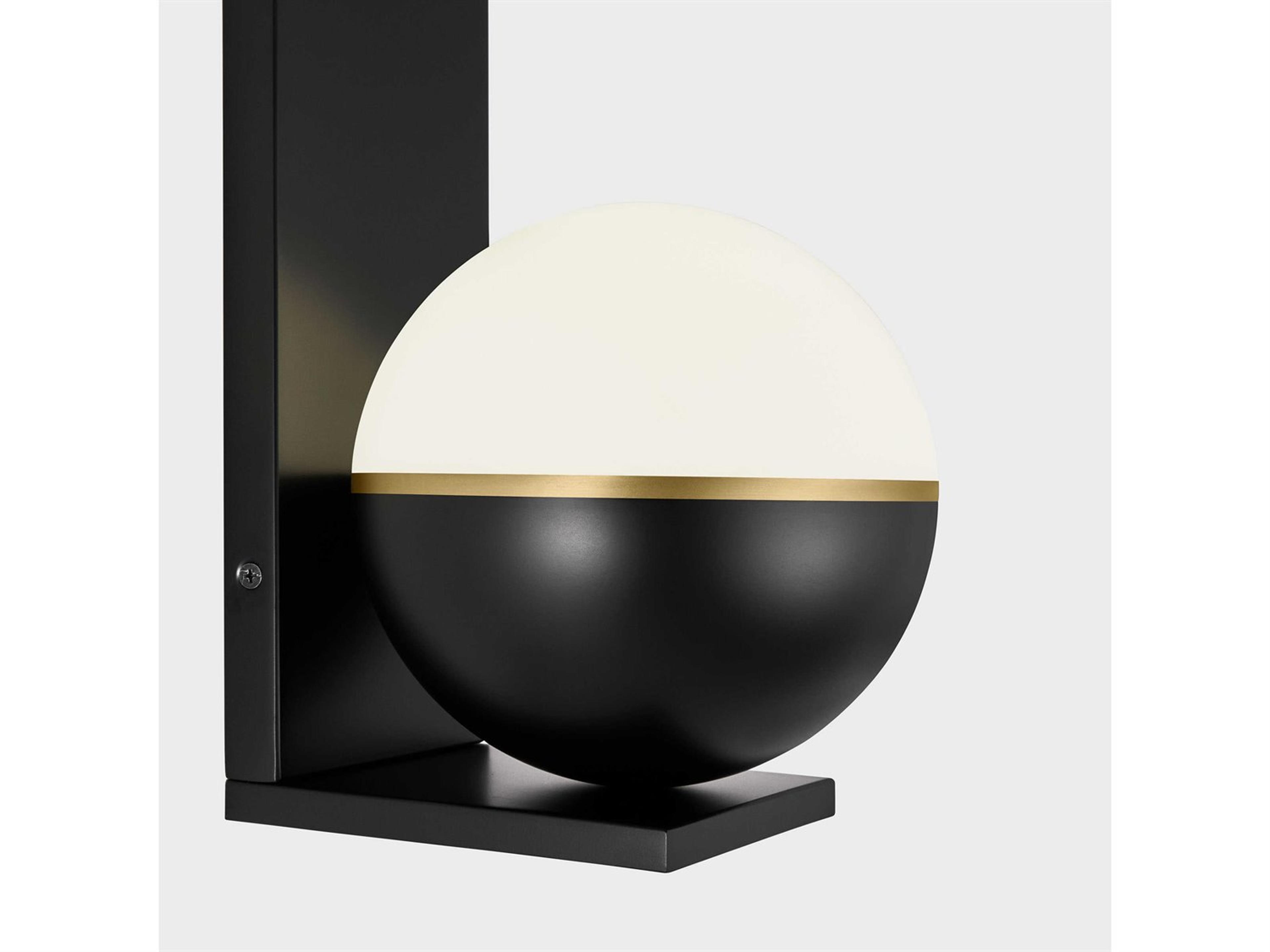 Visual Comfort Modern Akova 1-Light Matte Black Plated Brass Wall Sconce