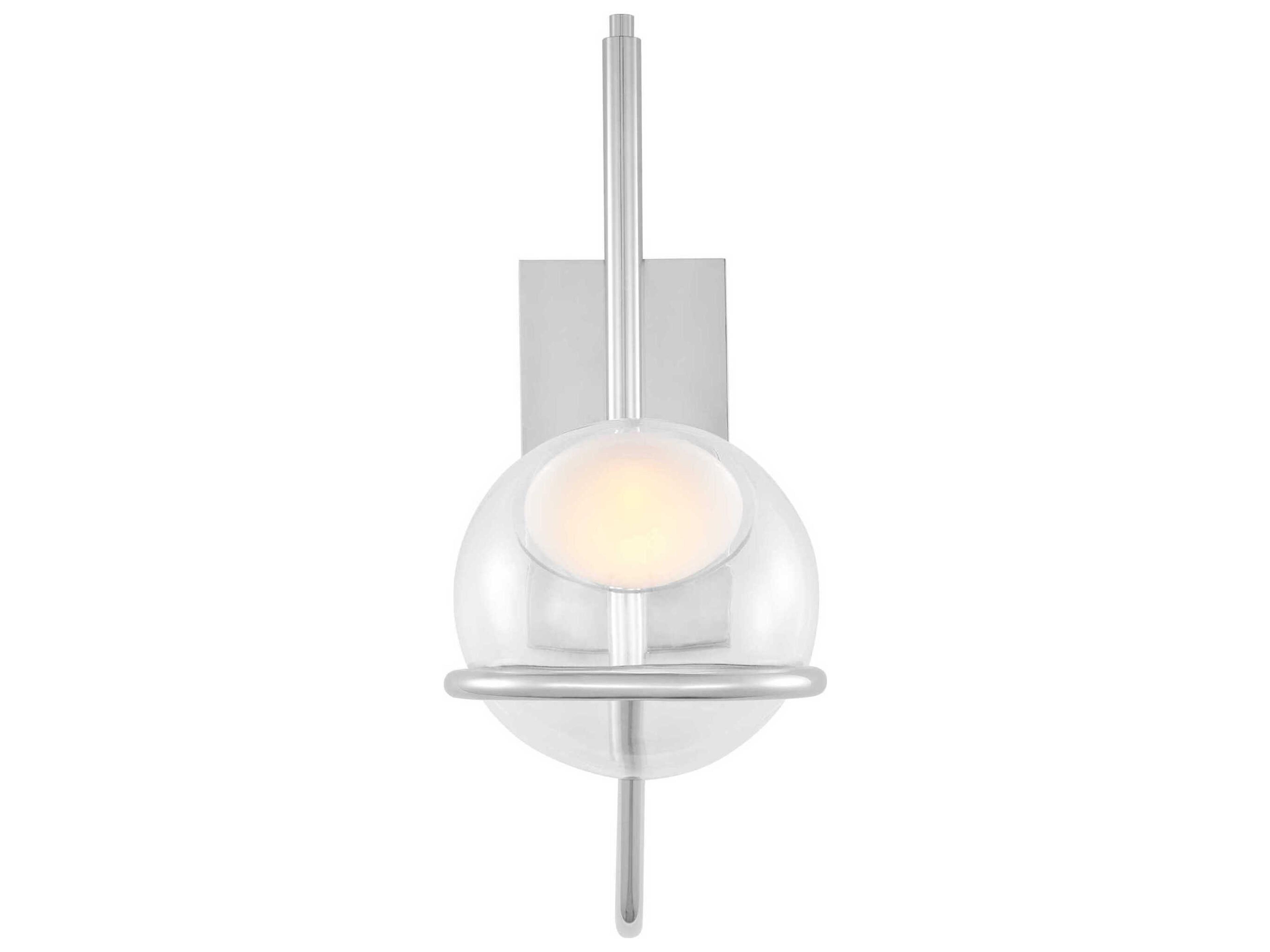 Visual Comfort Modern Crosby 1-Light Polished Nickel Wall Sconce