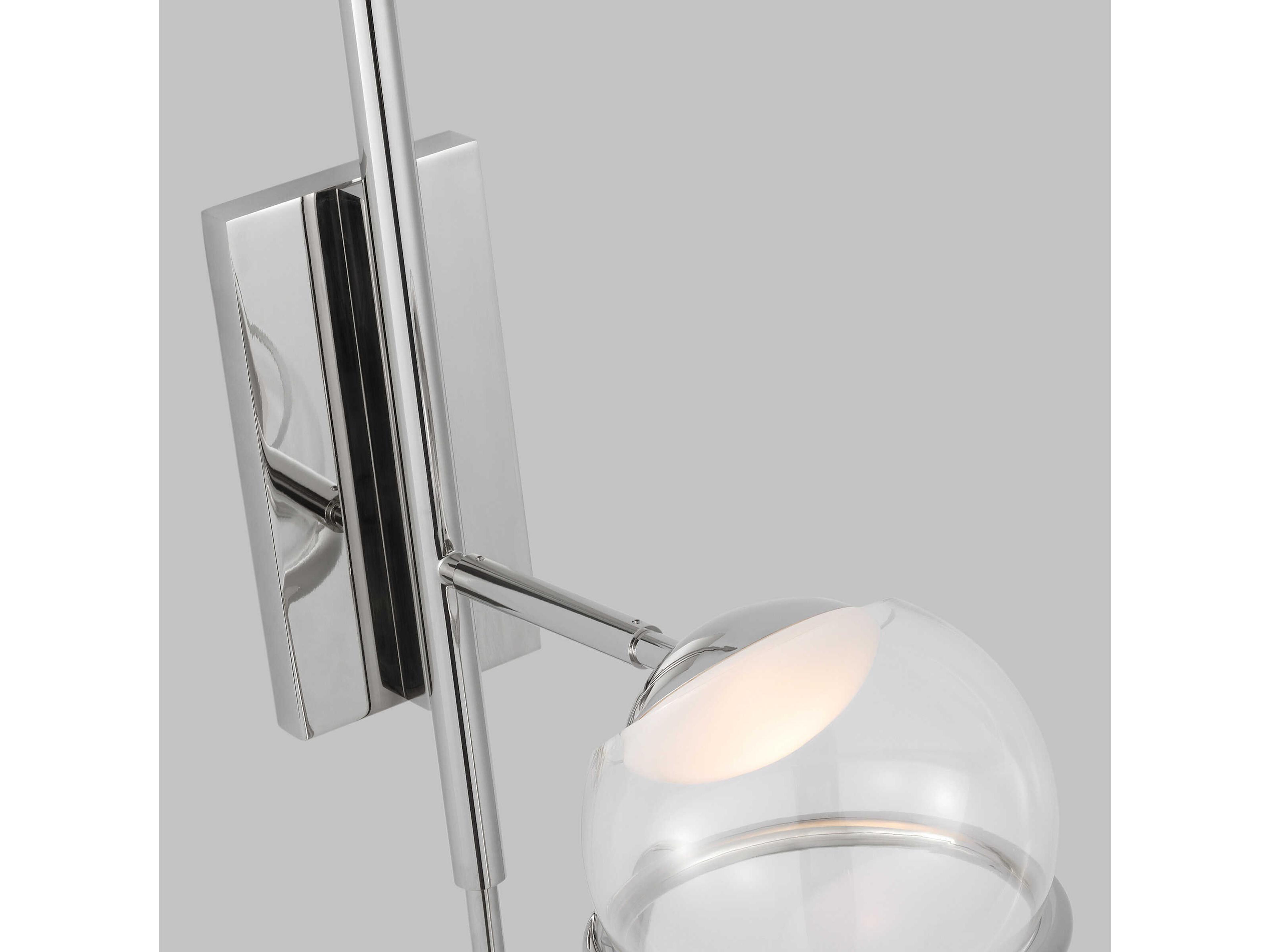 Visual Comfort Modern Crosby 1-Light Polished Nickel Wall Sconce