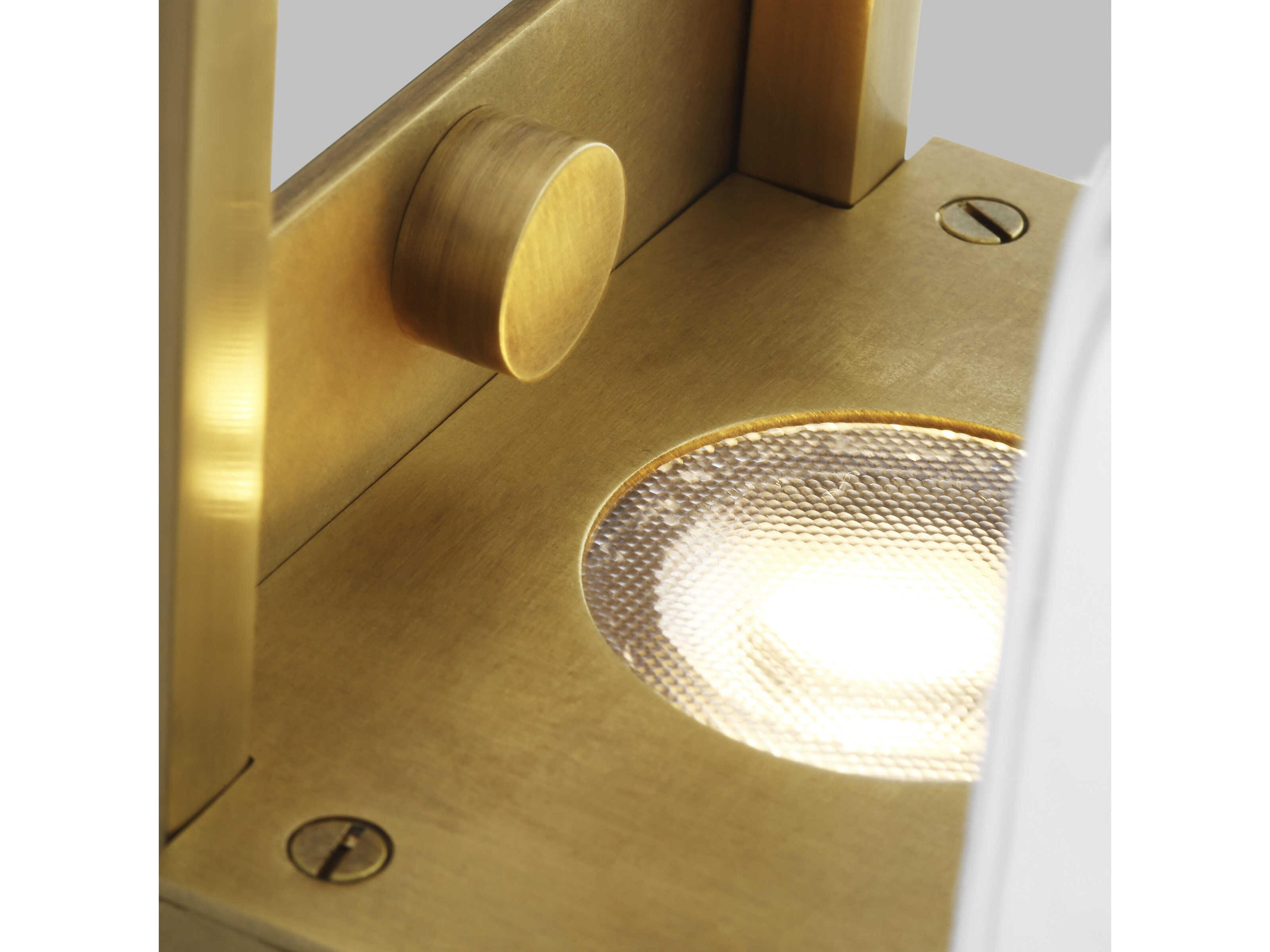 Visual Comfort Modern Duelle 1-Light Natural Brass Wall Sconce