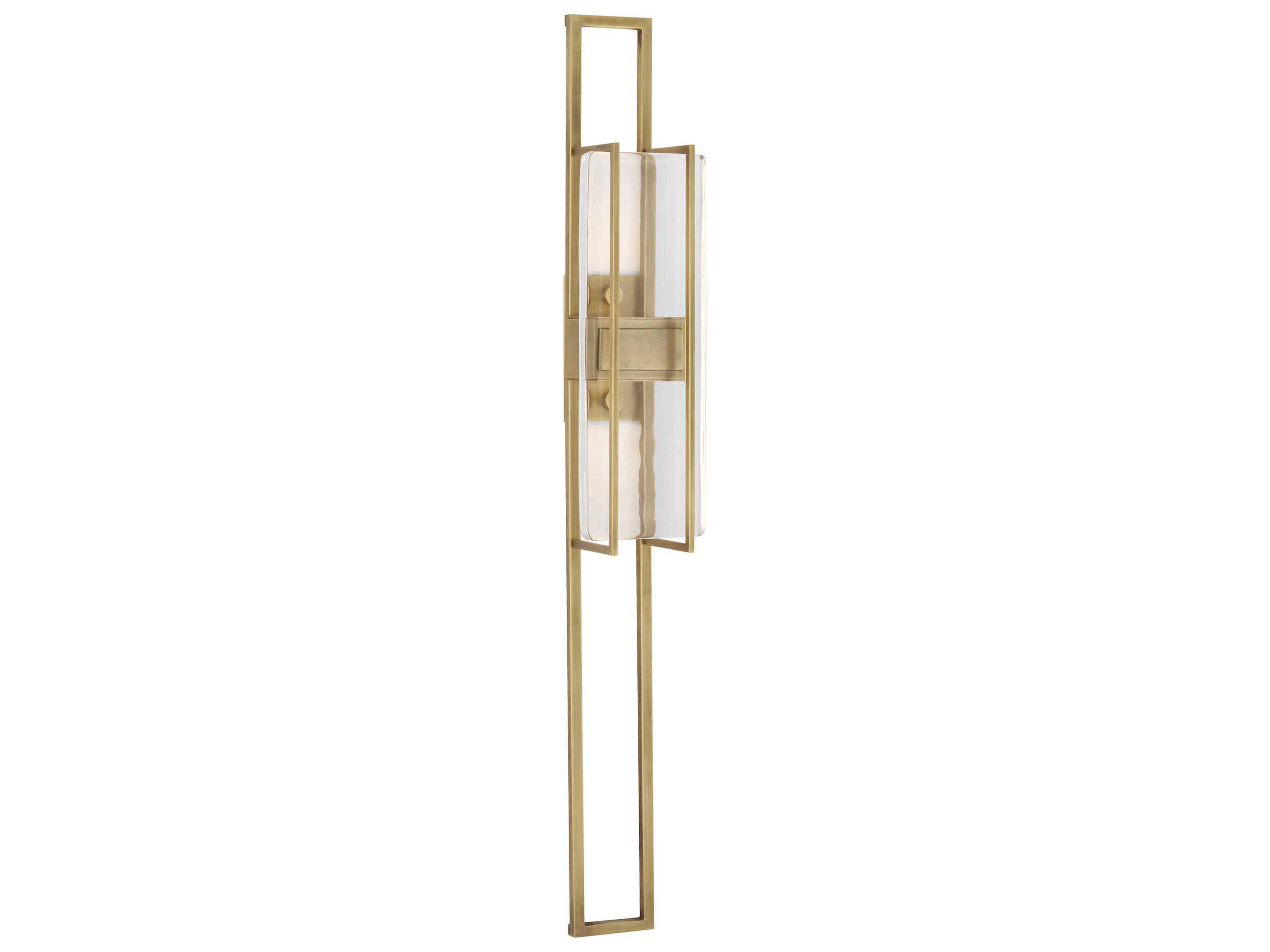 Duelle Wall Sconce in Natural Brass A Tall Modern Fixture