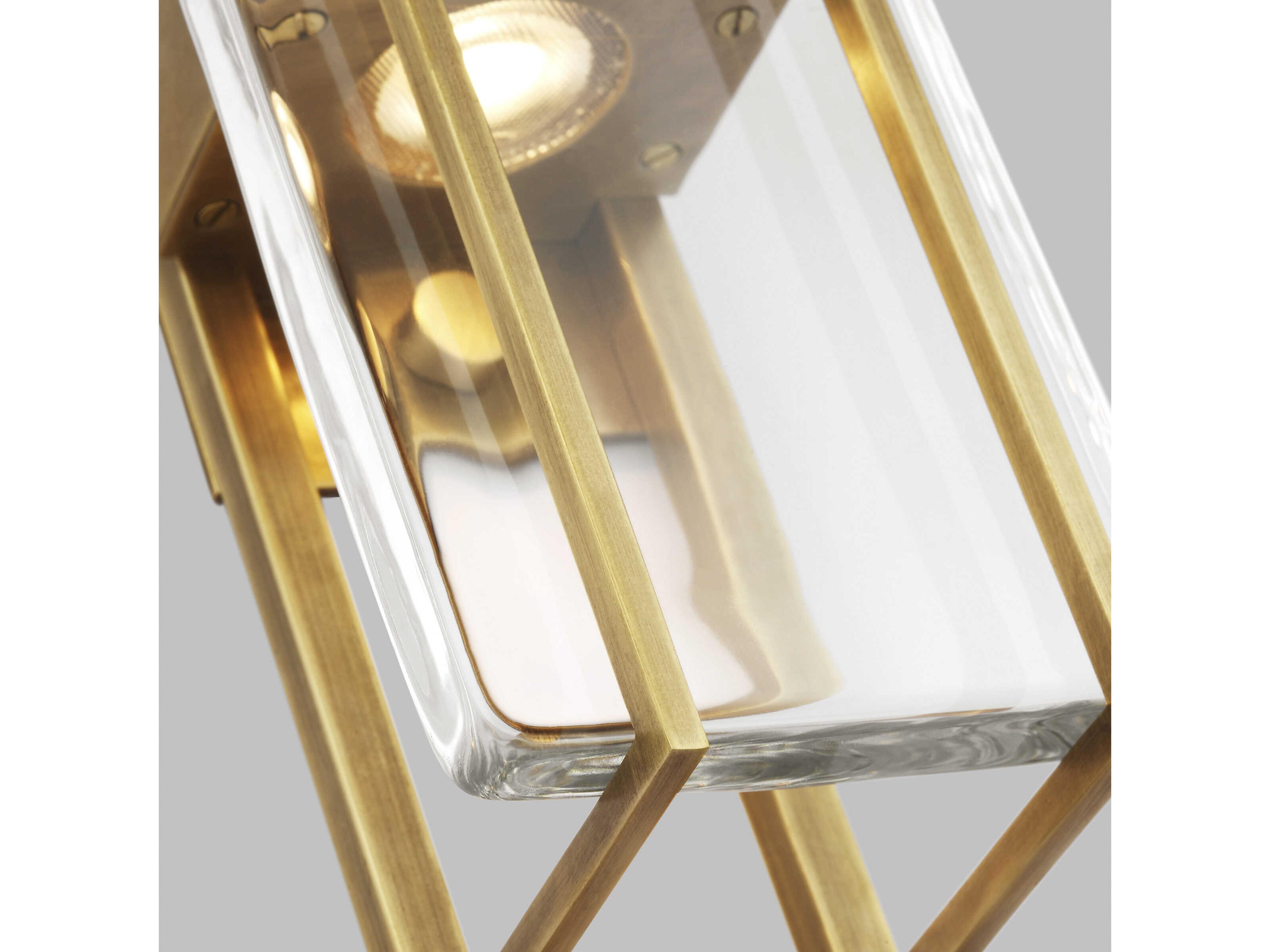 Visual Comfort Modern Duelle 1-Light Natural Brass Wall Sconce