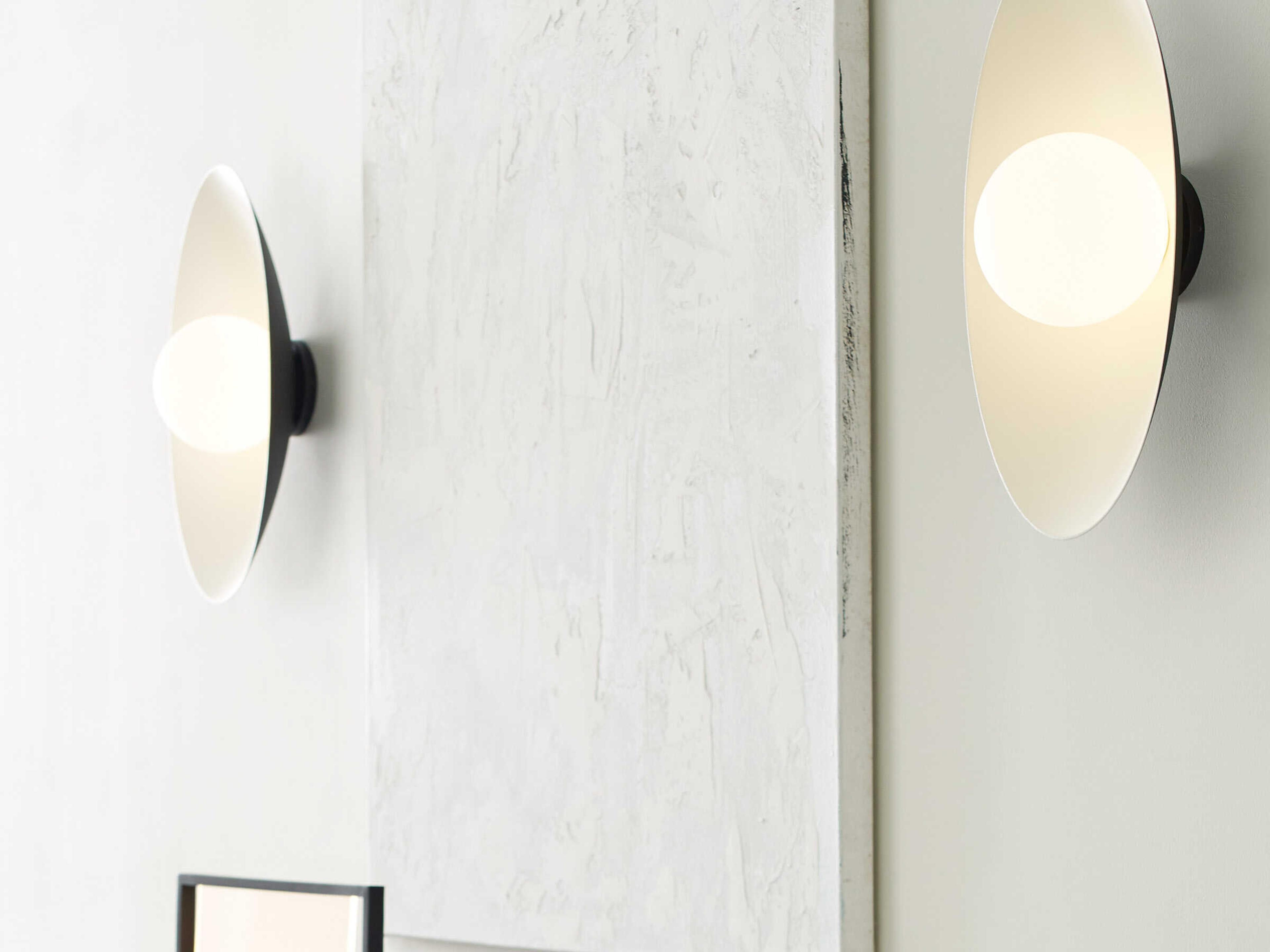 Visual Comfort Modern Joni 1-Light Matte Black White Wall Sconce