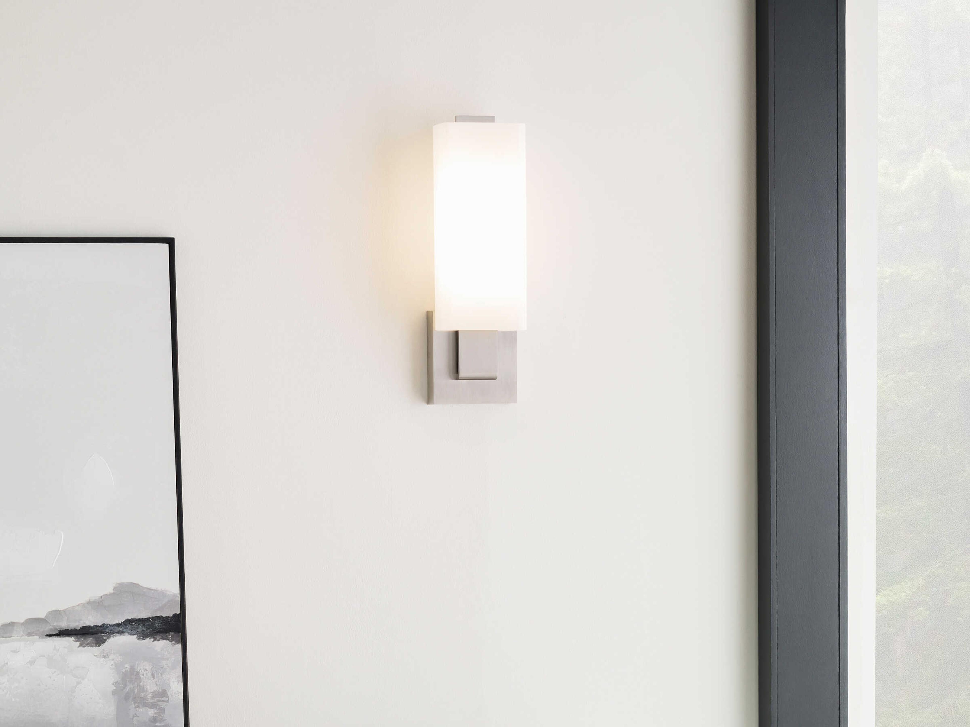 Visual Comfort Modern Kisdon 1-Light Satin Nickel Wall Sconce