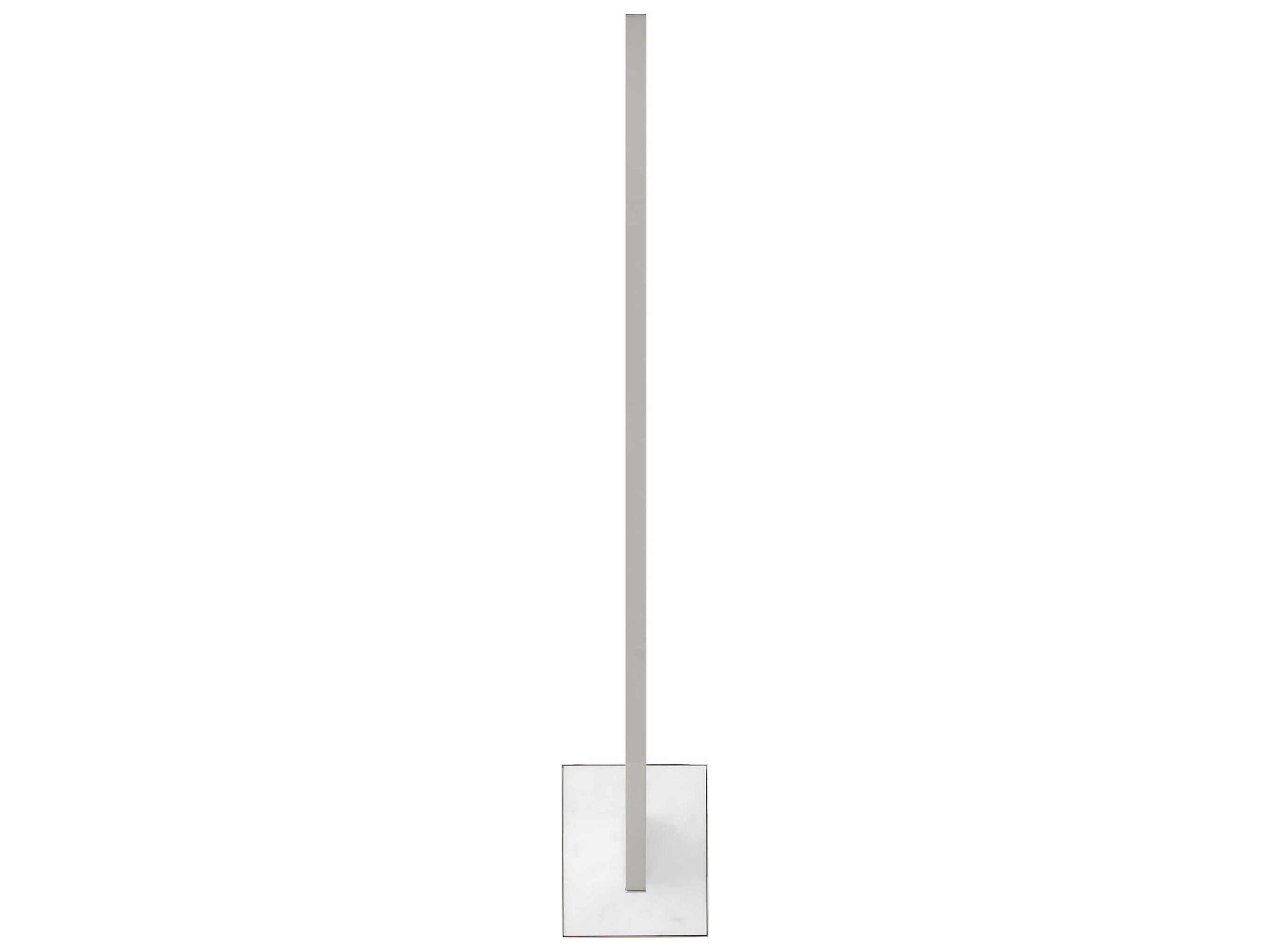 Klee 1-Light Polished Nickel White Marble Wall Sconce