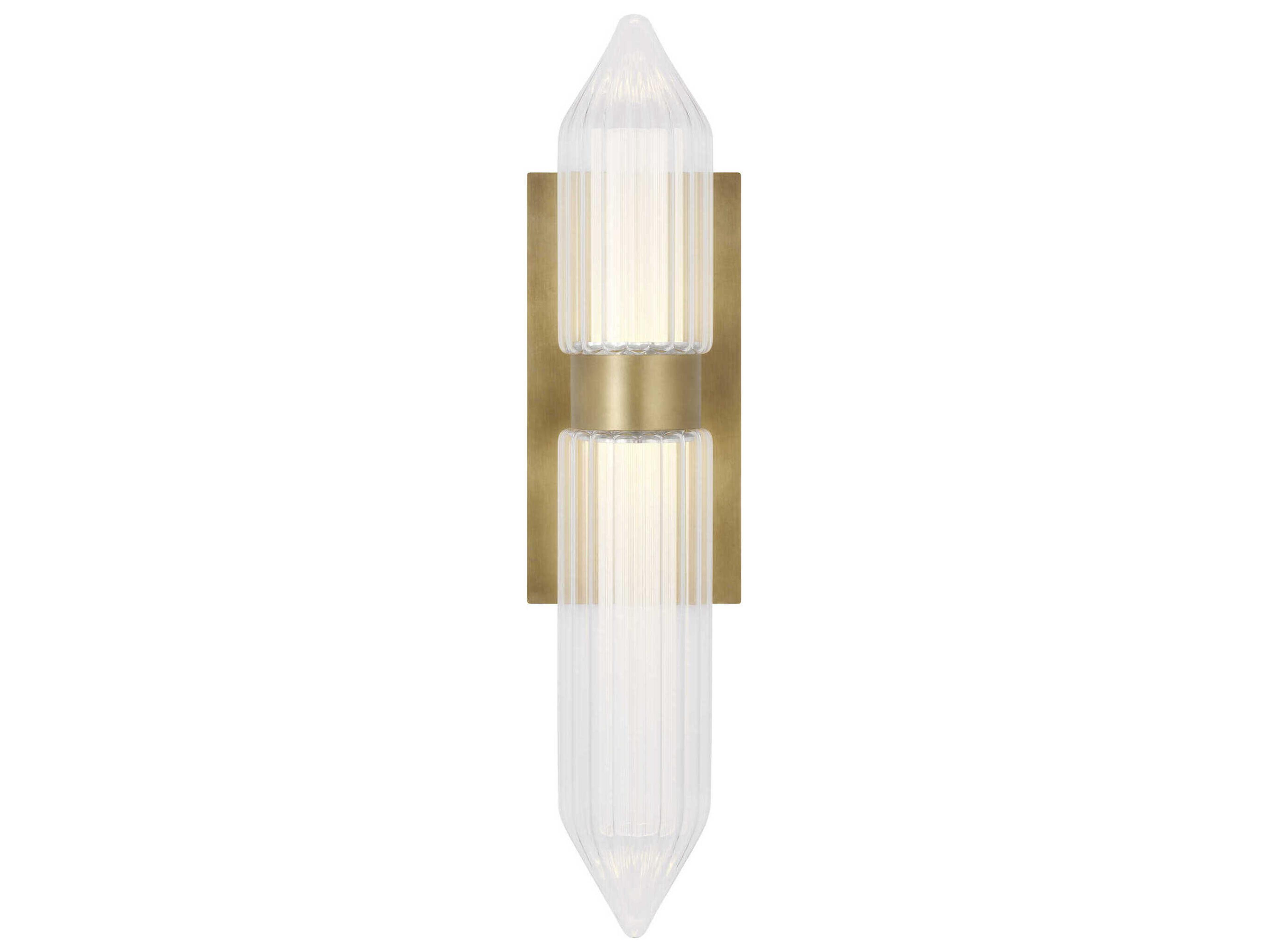 Visual Comfort Modern Langston 1-Light Plated Brass Wall Sconce
