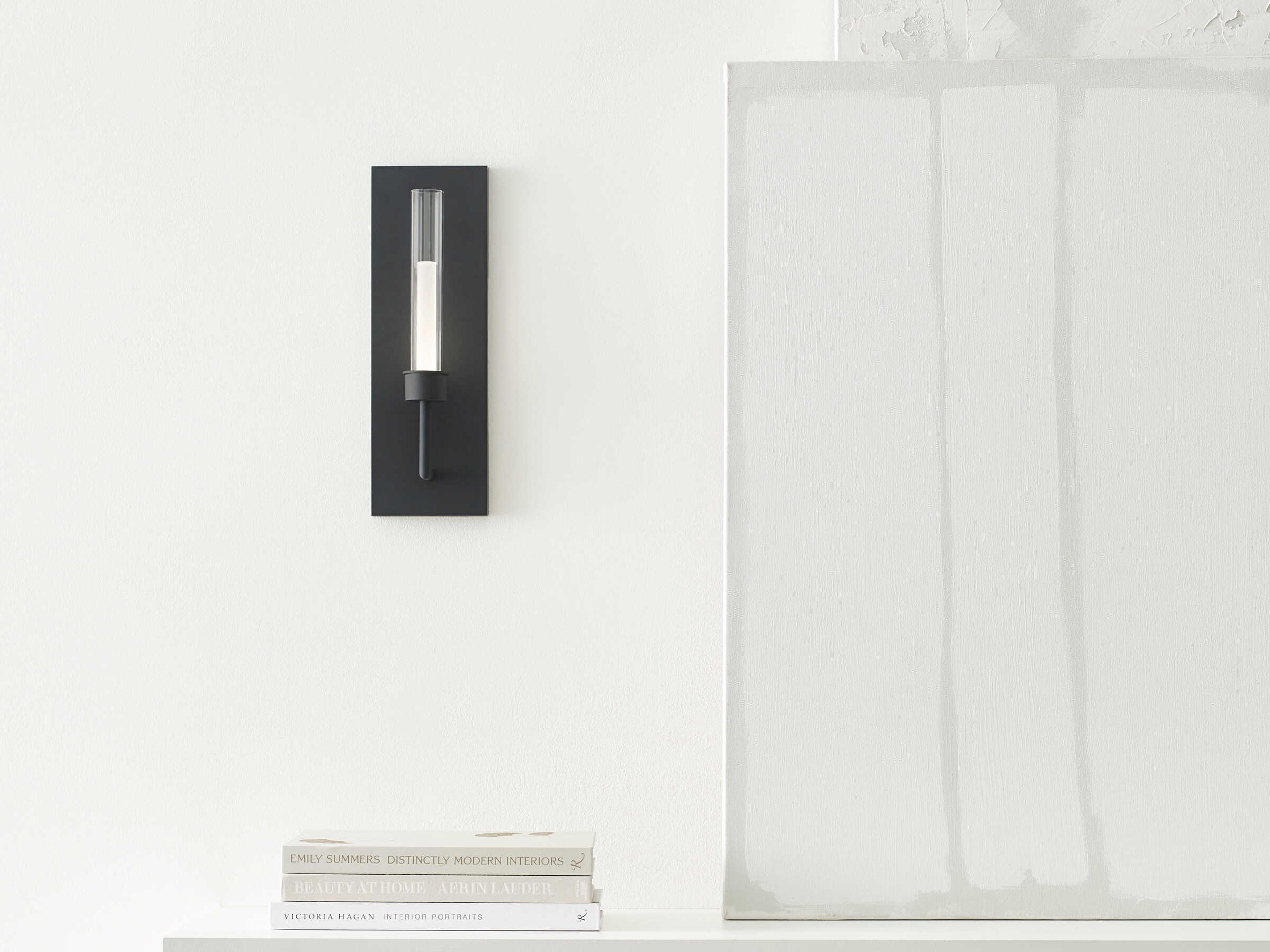 Visual Comfort Modern Linger 1-Light Nightshade Black Wall Sconce
