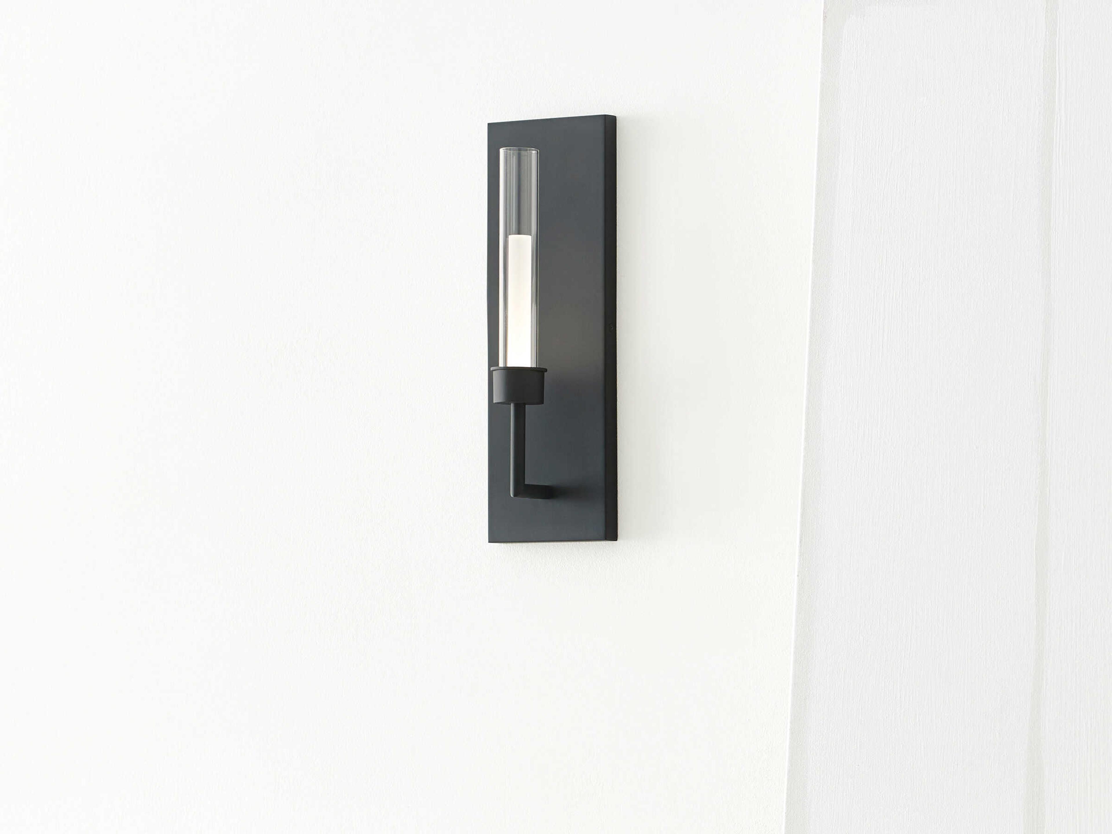Visual Comfort Modern Linger 1-Light Nightshade Black Wall Sconce