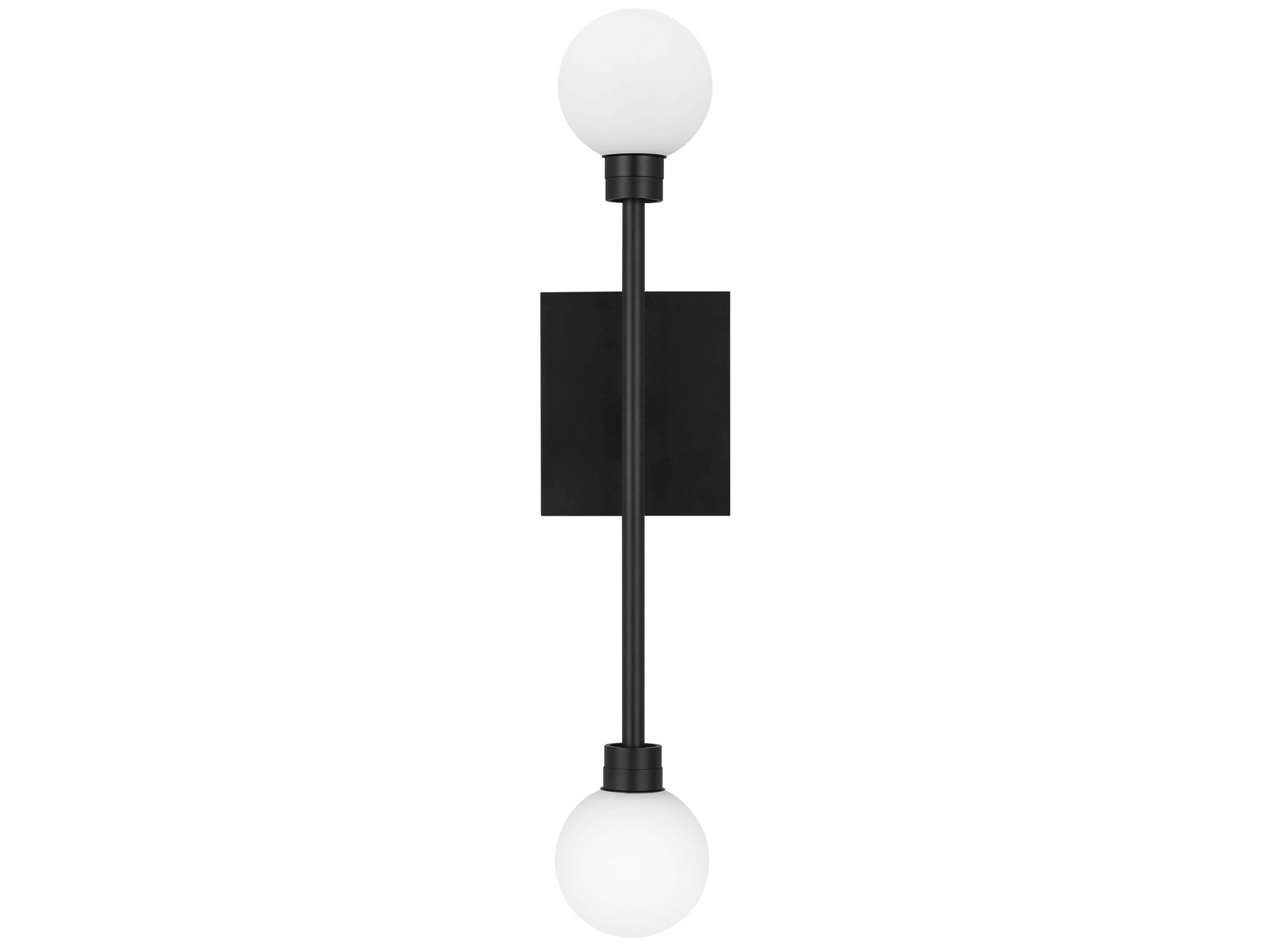 Visual Comfort Modern Mara 2-Light Matte Black Wall Sconce