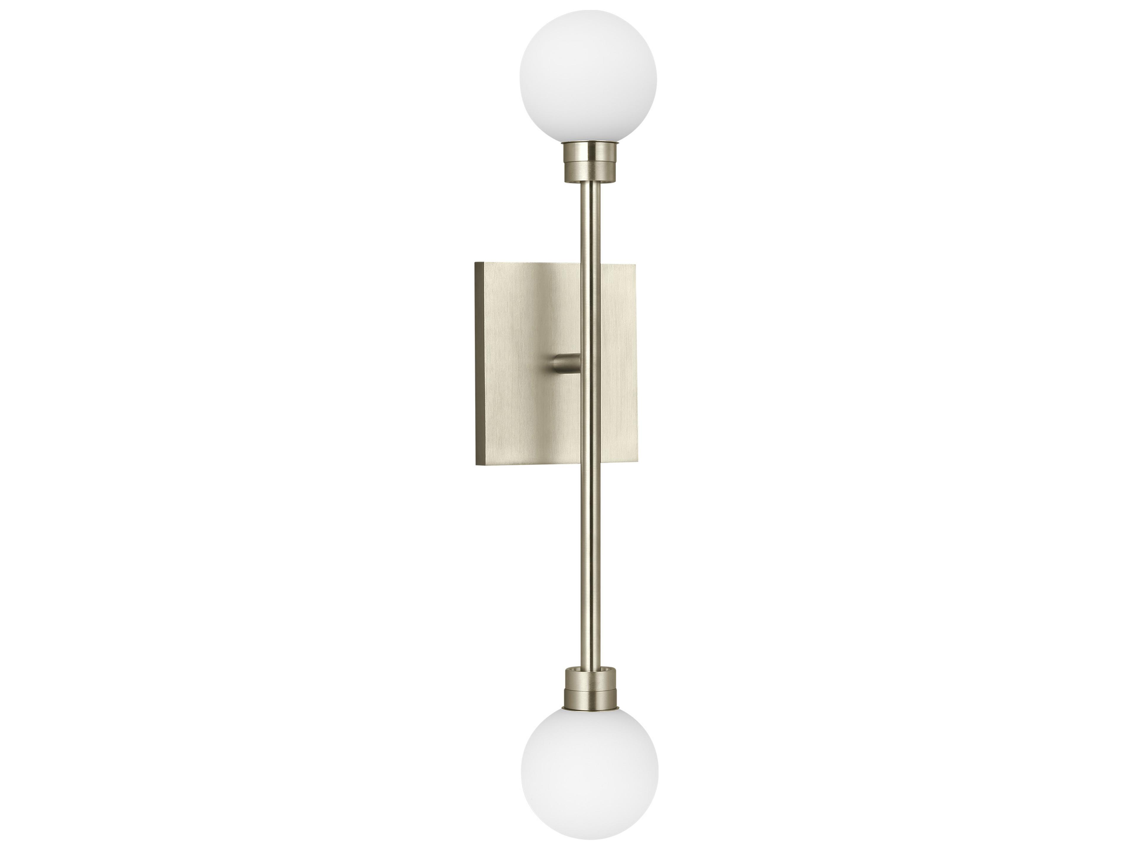 Visual Comfort Modern Mara 2-Light Satin Nickel Wall Sconce