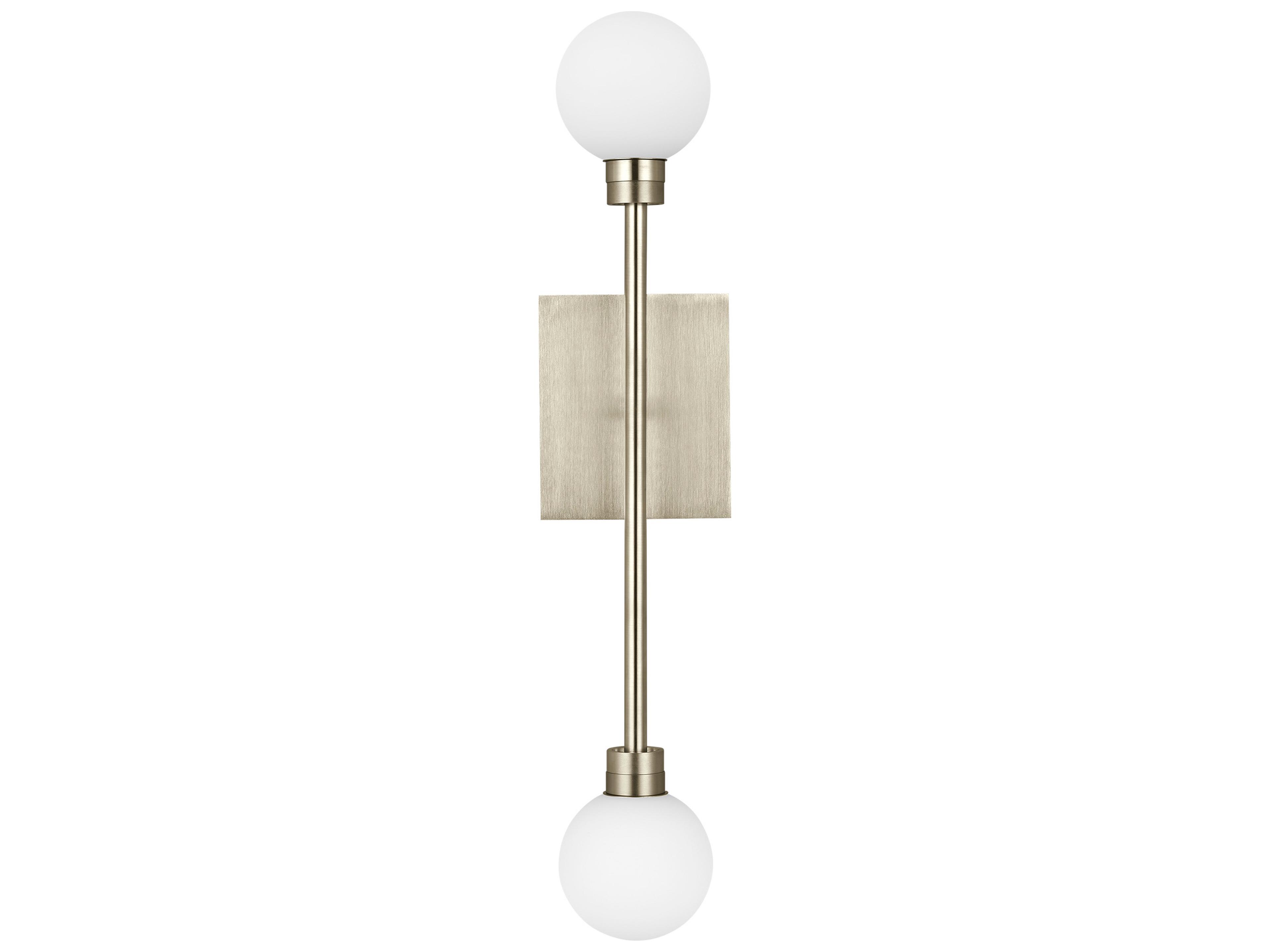 Visual Comfort Modern Mara 2-Light Satin Nickel Wall Sconce