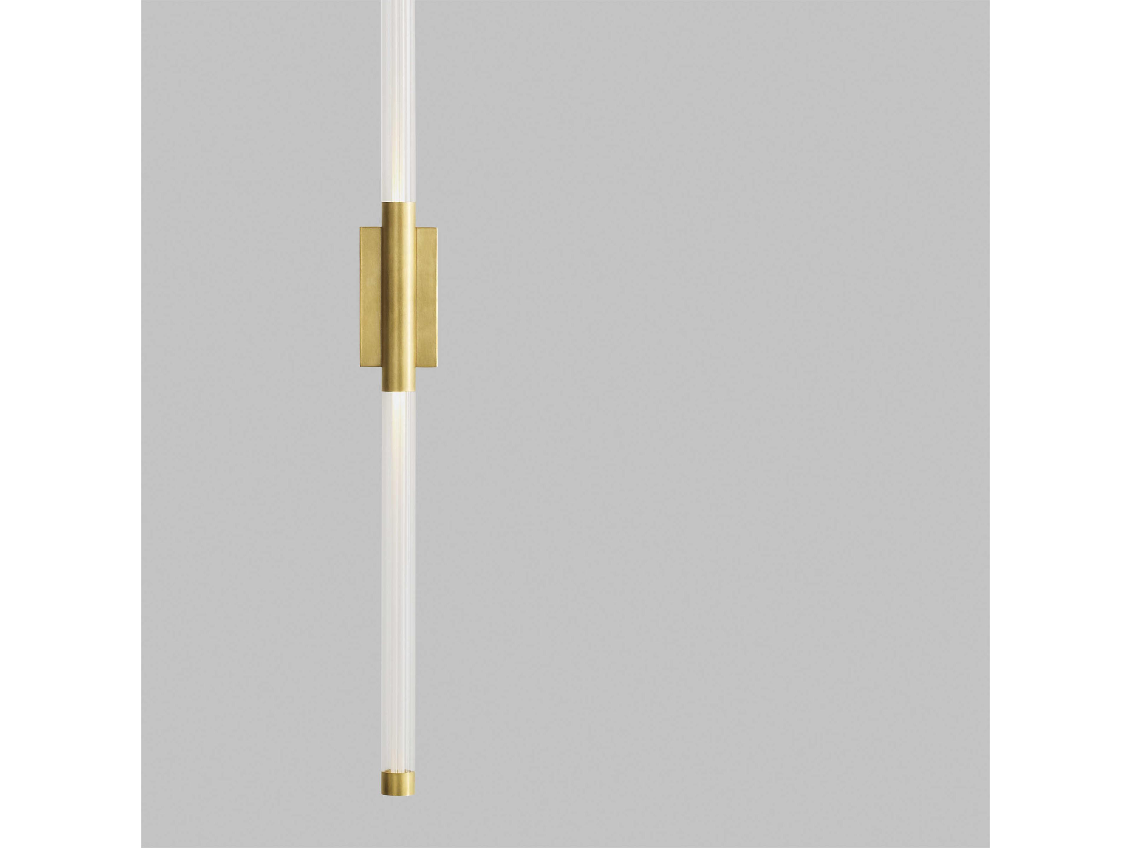 Visual Comfort Modern Phobos 2-Light Natural Brass Wall Sconce