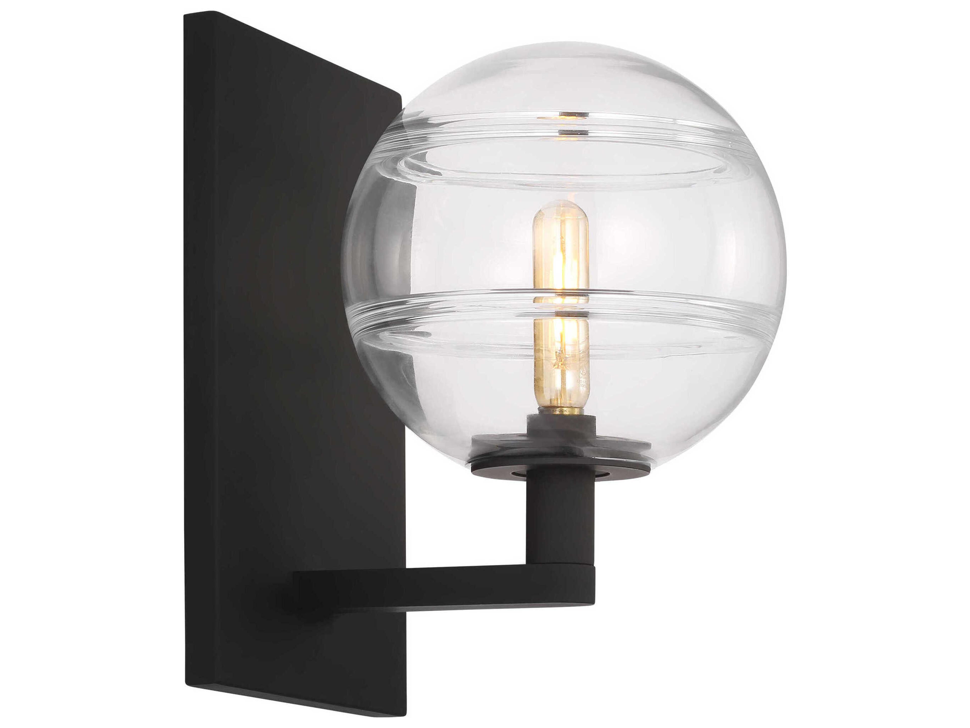 Sedona 1-Light White Black Wall Sconce