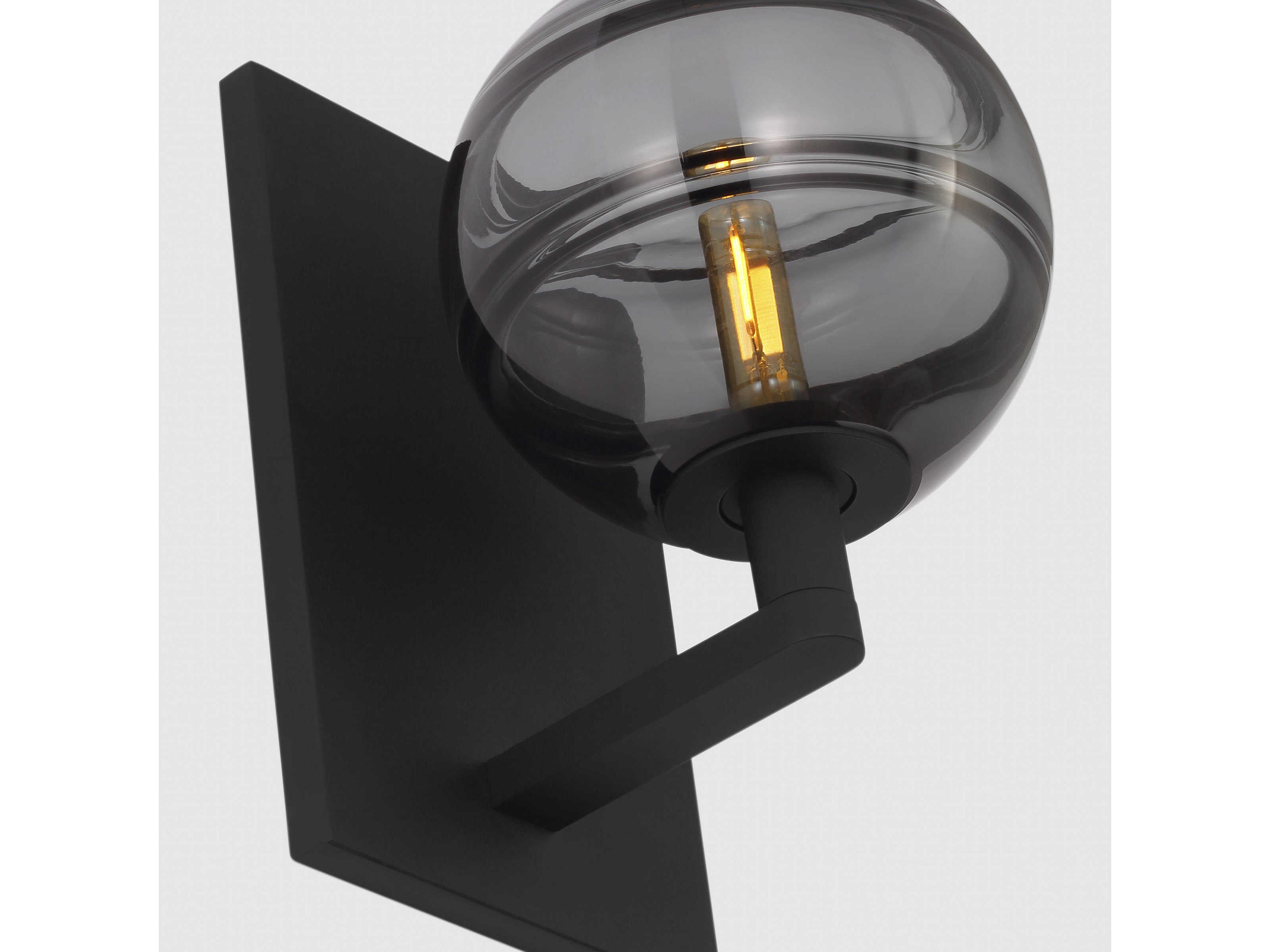 Visual Comfort Modern Sedona 1-Light Brown Black Wall Sconce