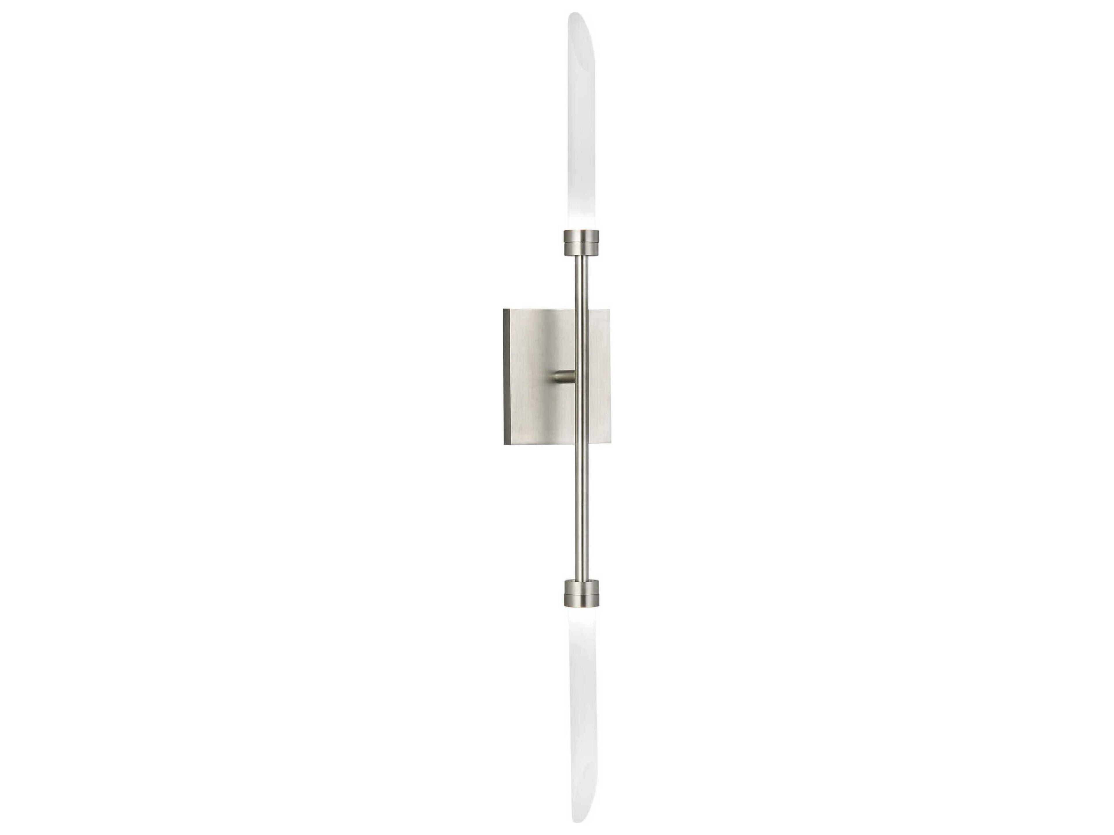 Visual Comfort Modern Spur 2-Light Satin Nickel Wall Sconce