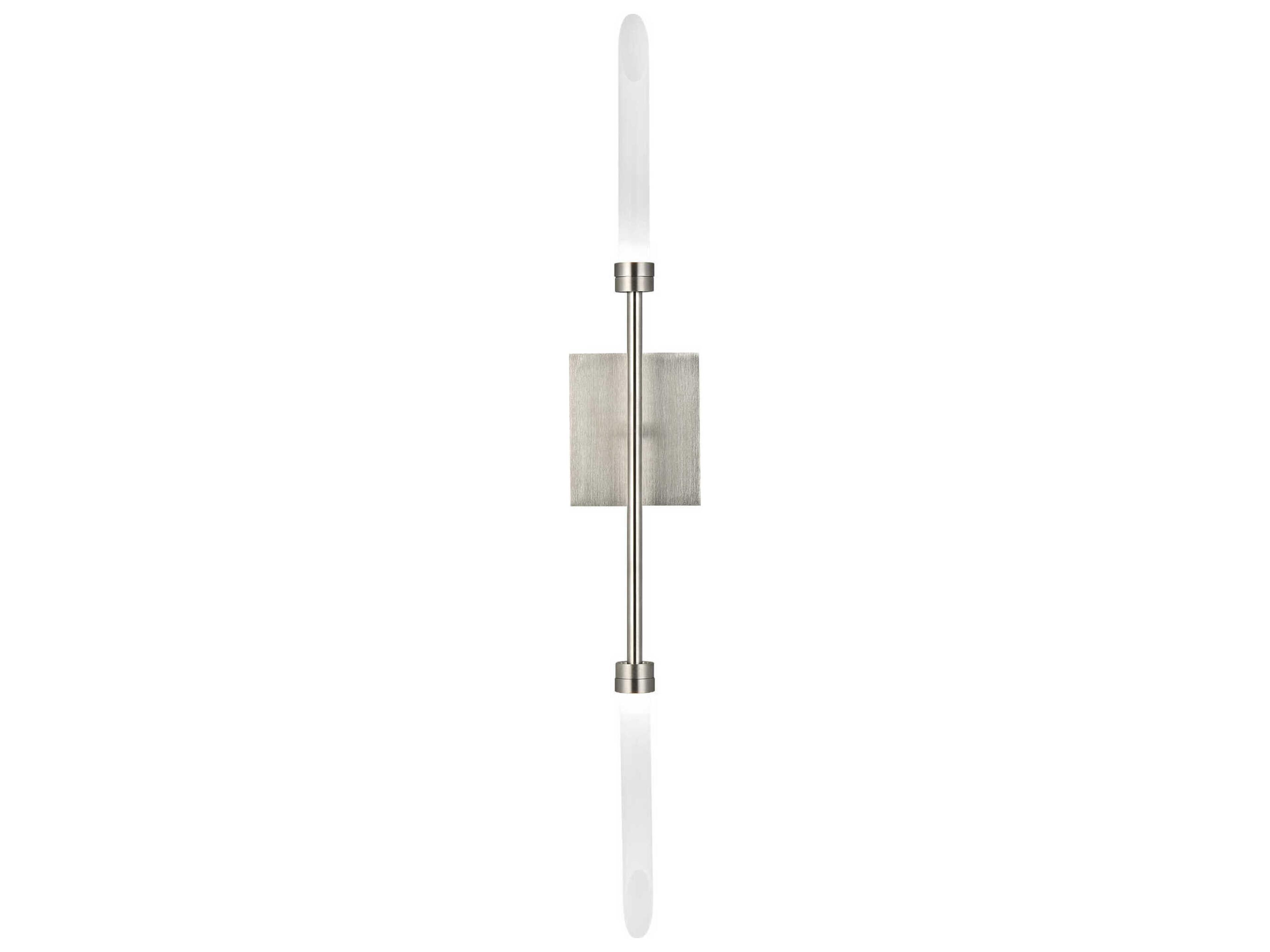 Visual Comfort Modern Spur 2-Light Satin Nickel Wall Sconce