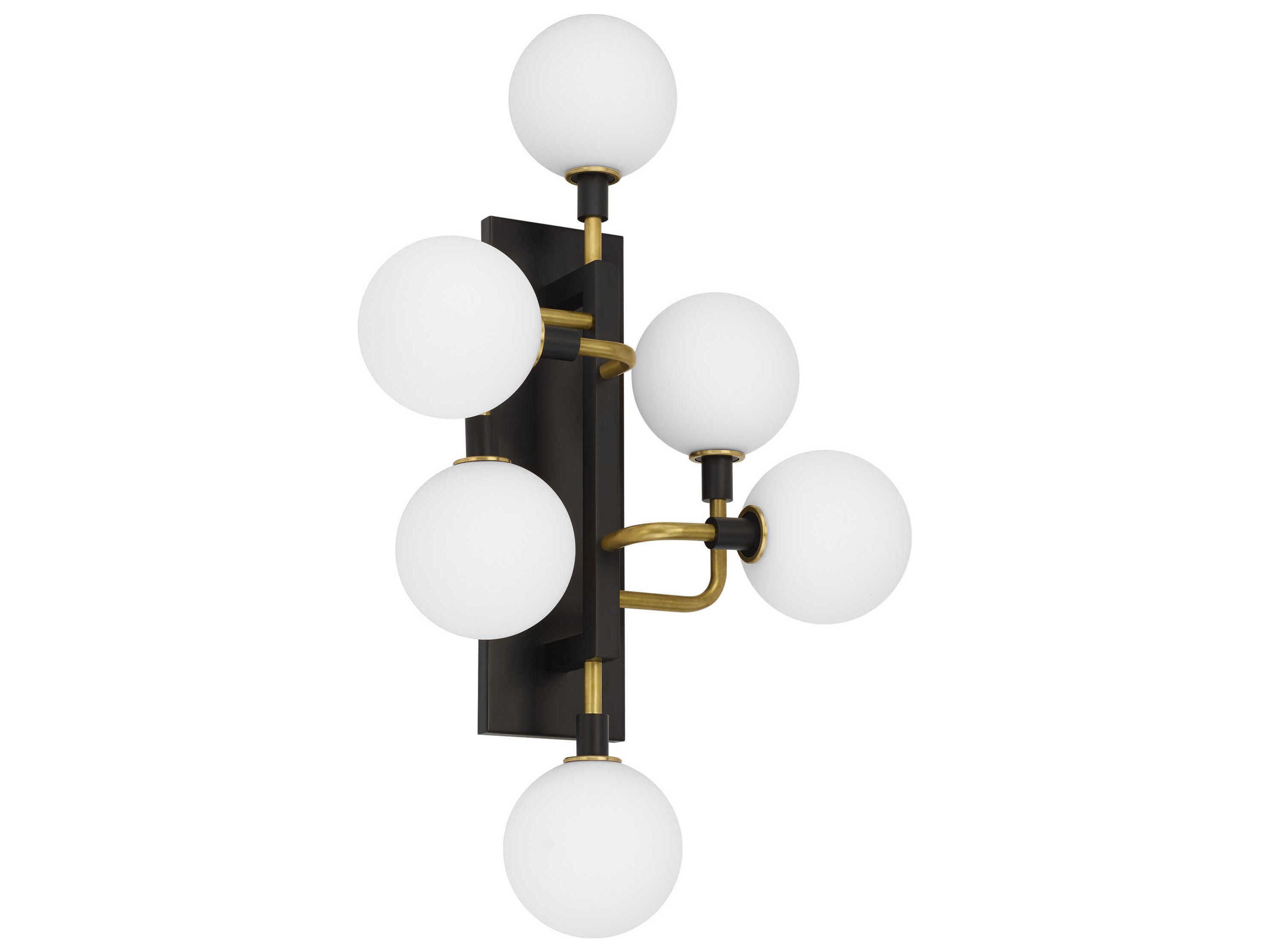 Visual Comfort Modern Viaggio 6-Light Brass Wall Sconce