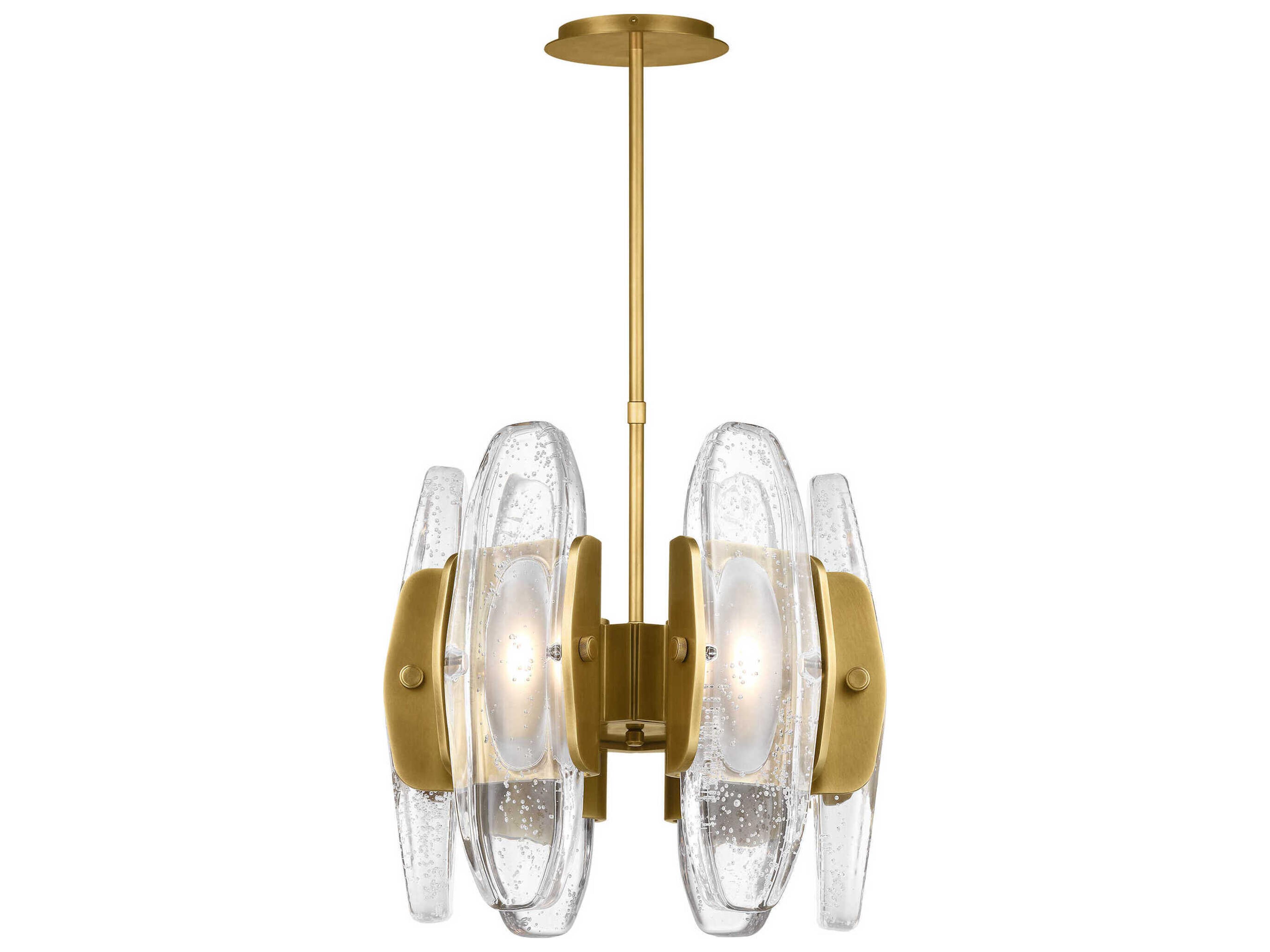 Visual Comfort Modern Wythe 6-Light Plated Brass Chandelier