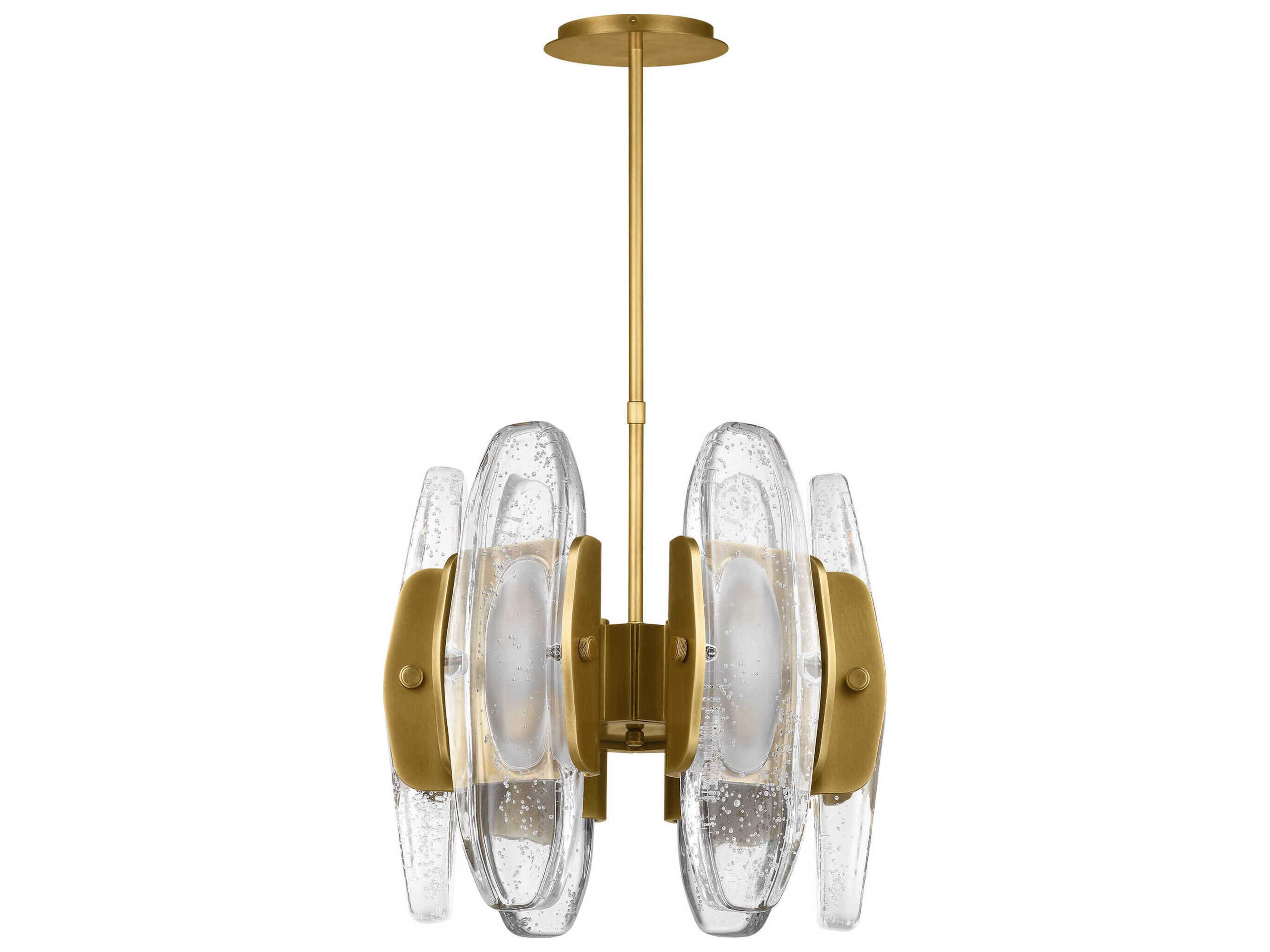 Visual Comfort Modern Wythe 6-Light Plated Brass Chandelier