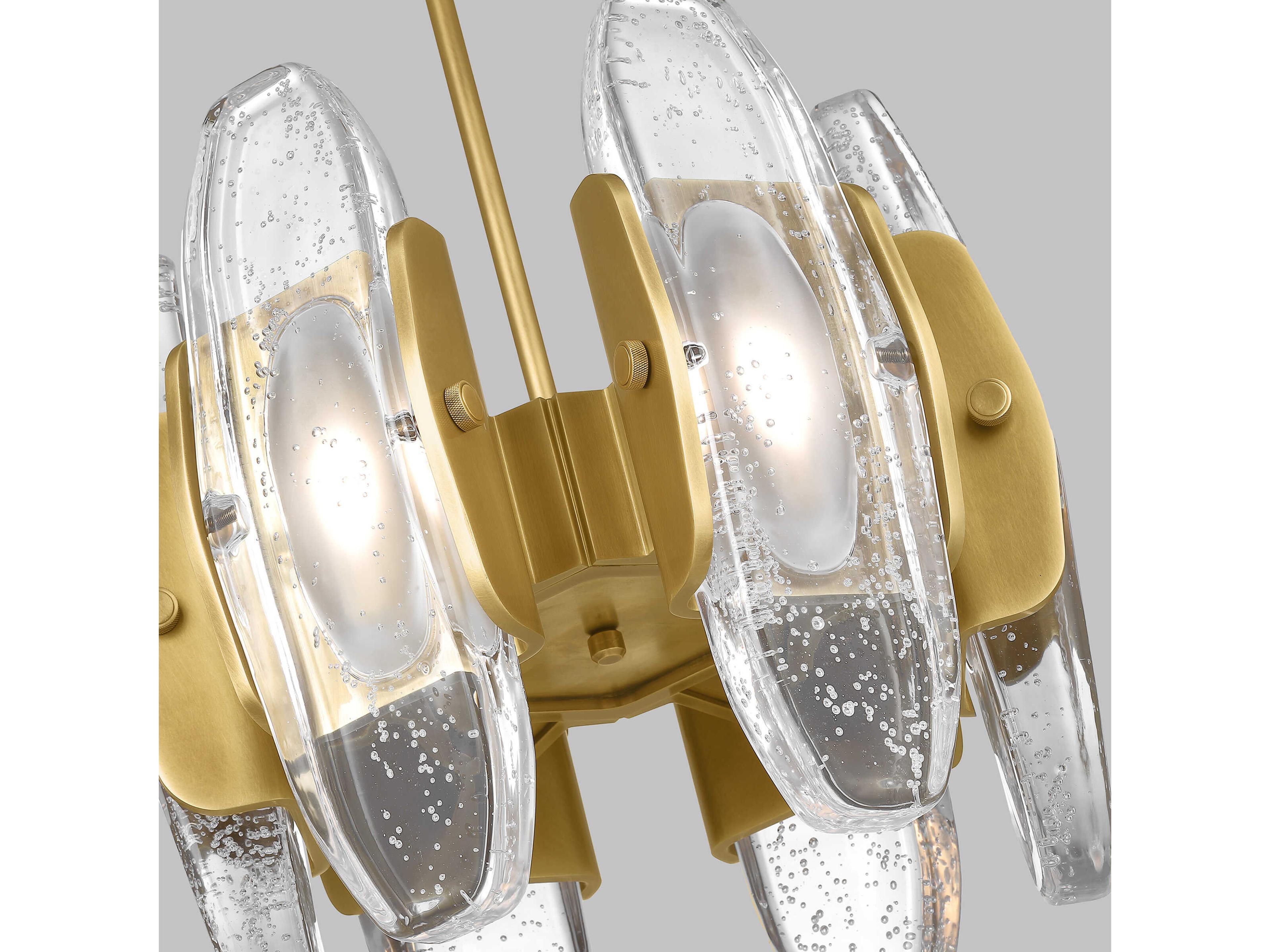 Visual Comfort Modern Wythe 6-Light Plated Brass Chandelier