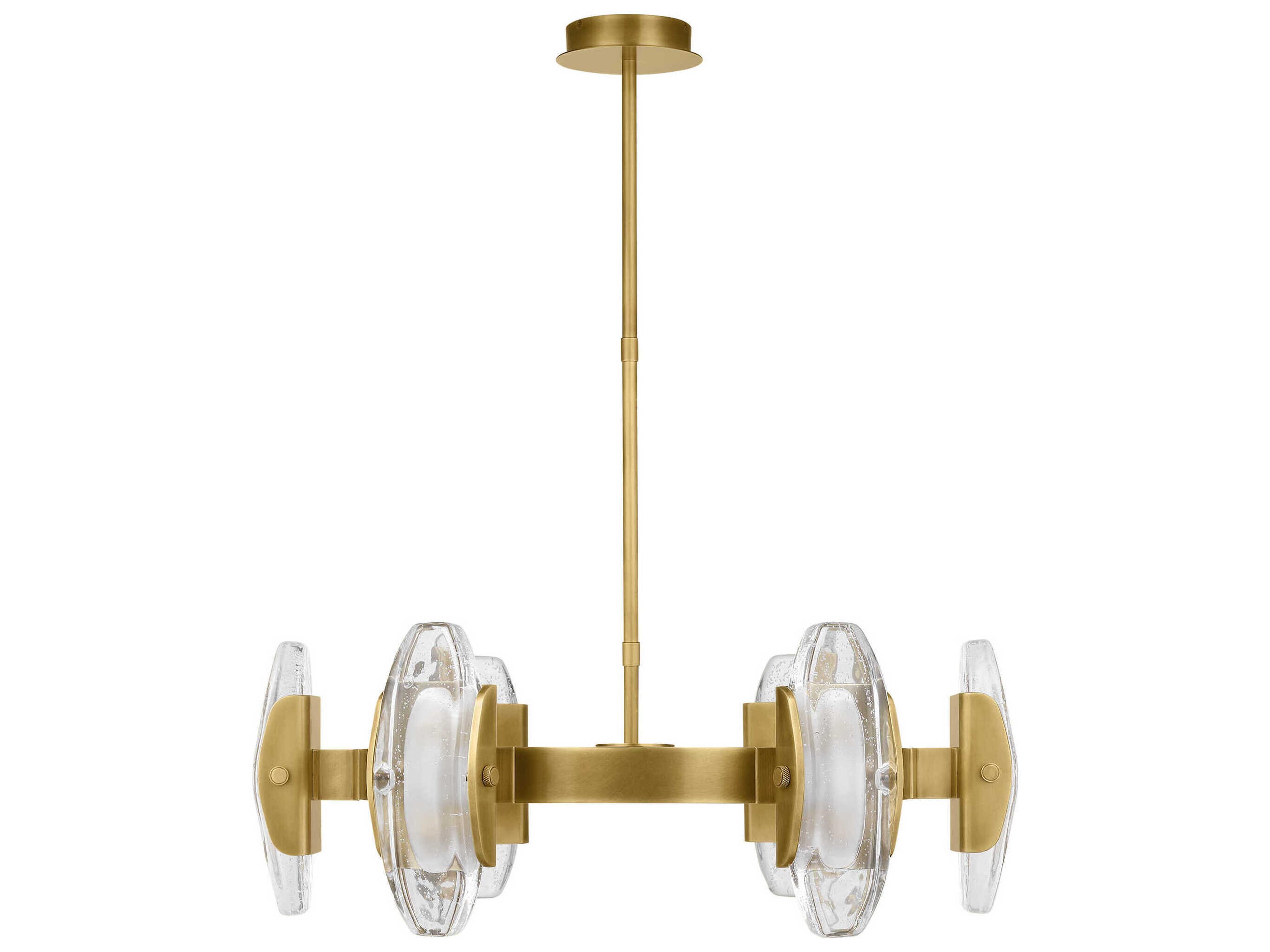 Visual Comfort Modern Wythe 6-Light Plated Brass Chandelier