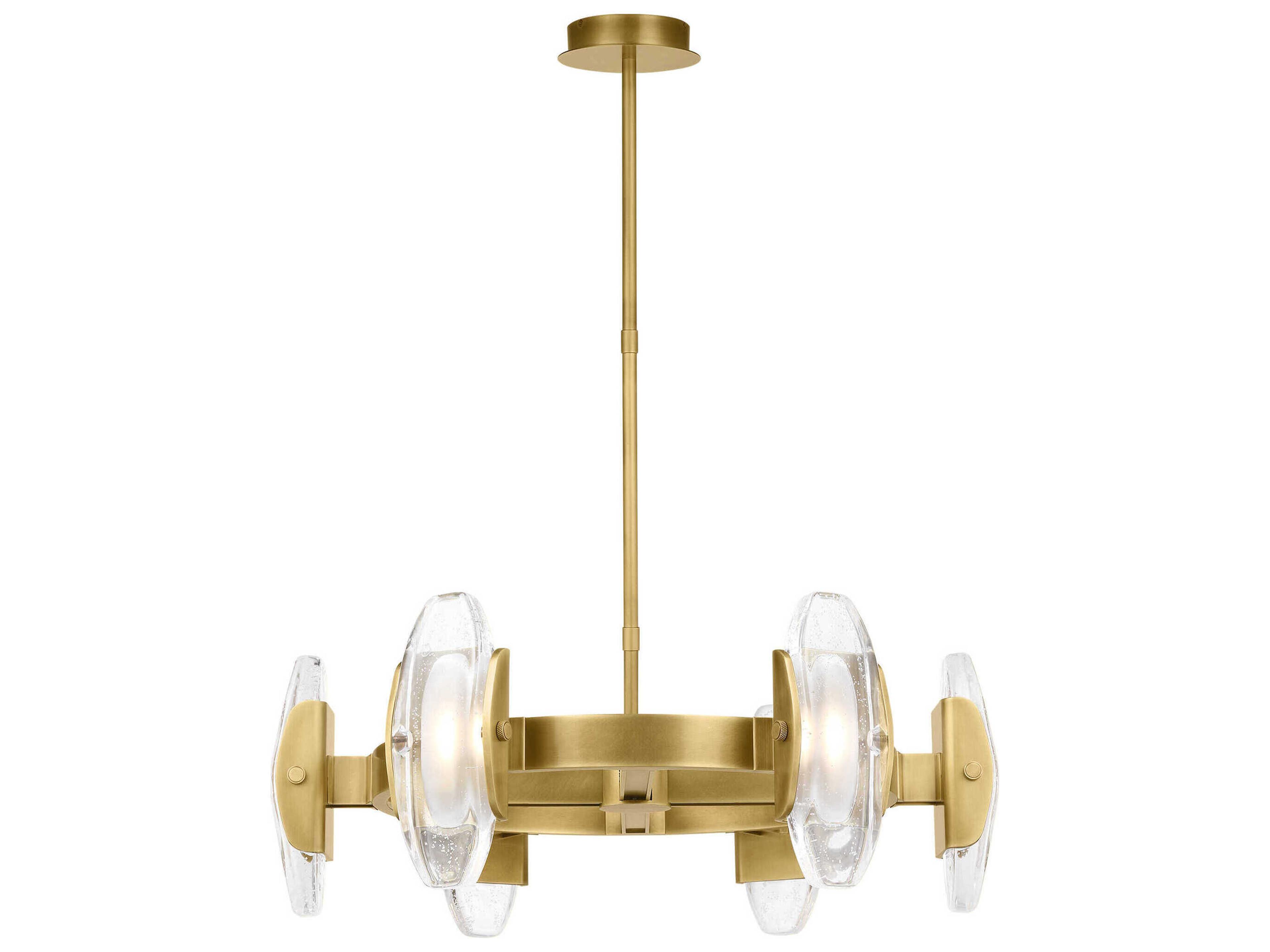 Visual Comfort Modern Wythe 6-Light Plated Brass Chandelier