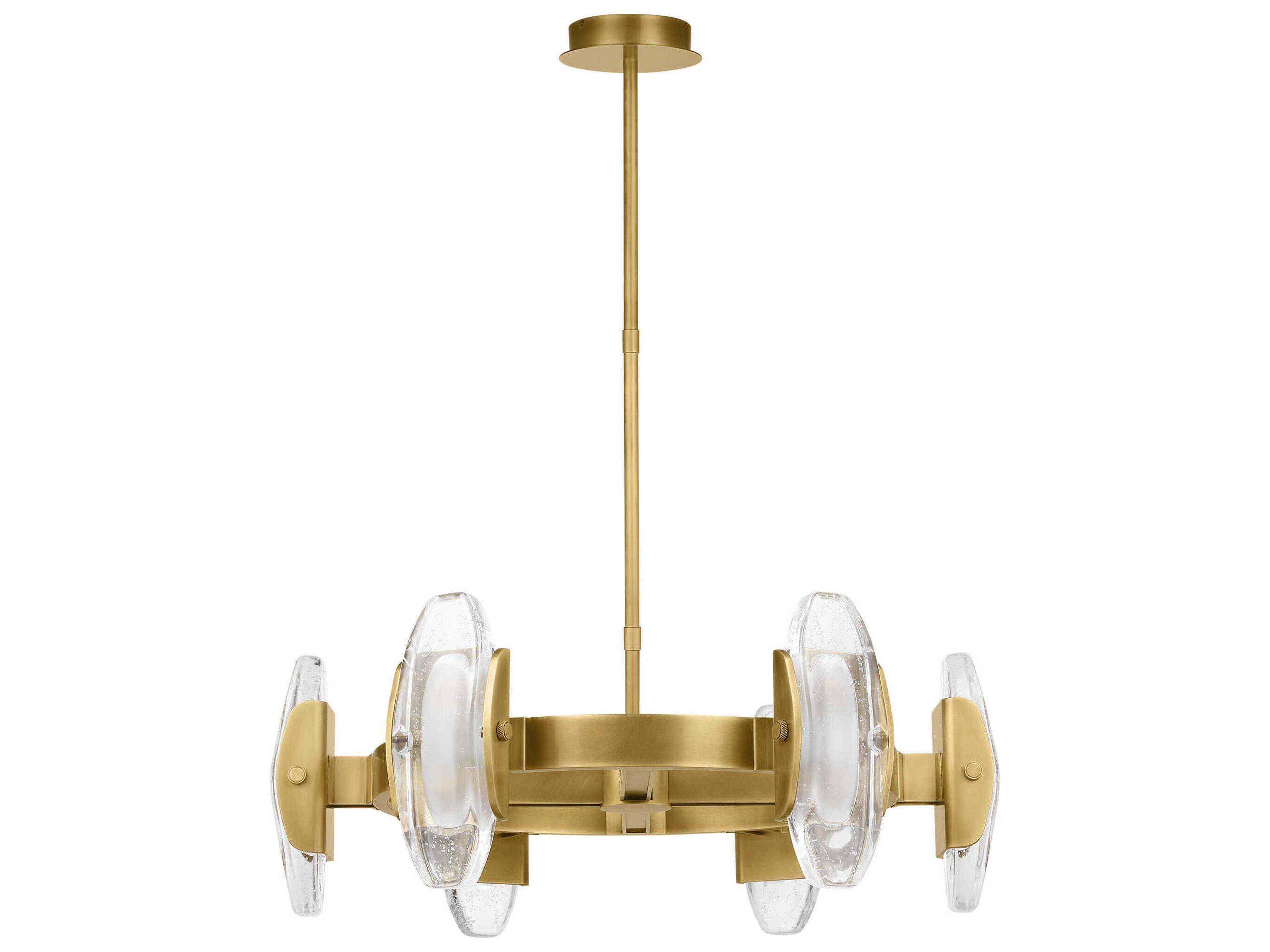 Visual Comfort Modern Wythe 6-Light Plated Brass Chandelier
