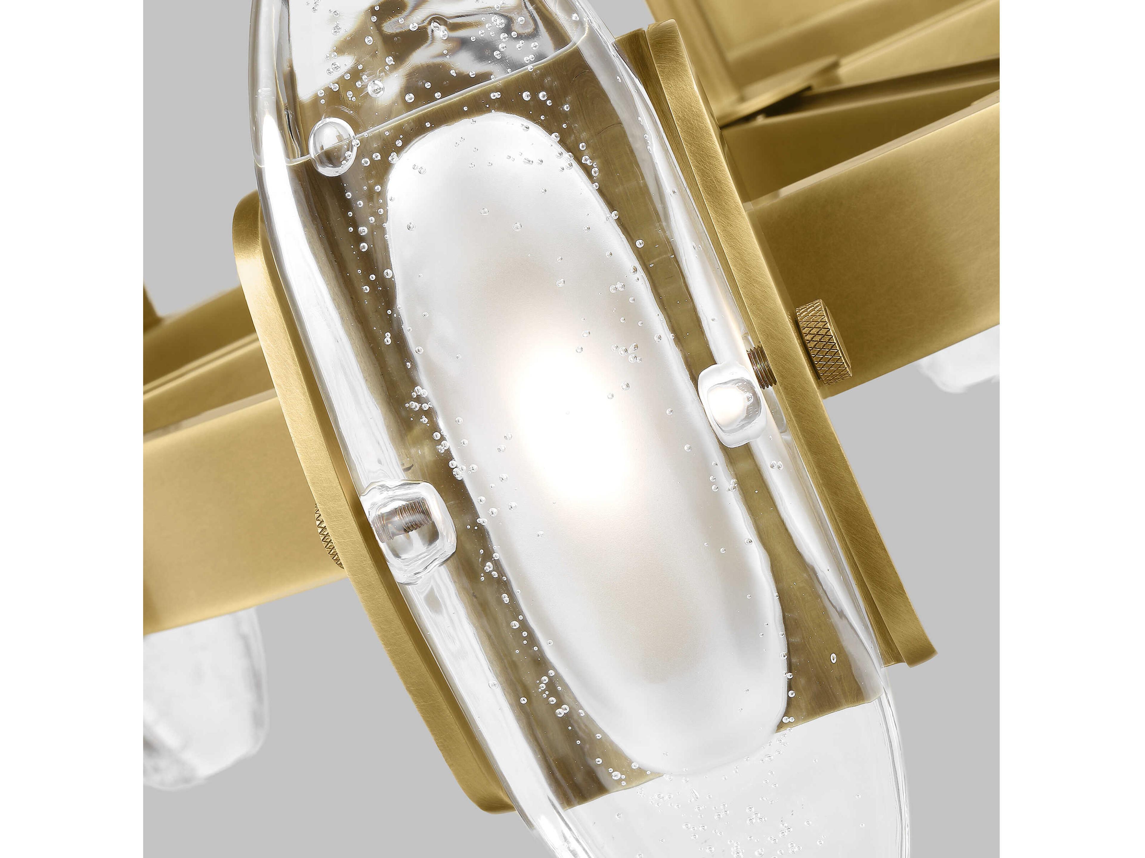 Visual Comfort Modern Wythe 6-Light Plated Brass Chandelier