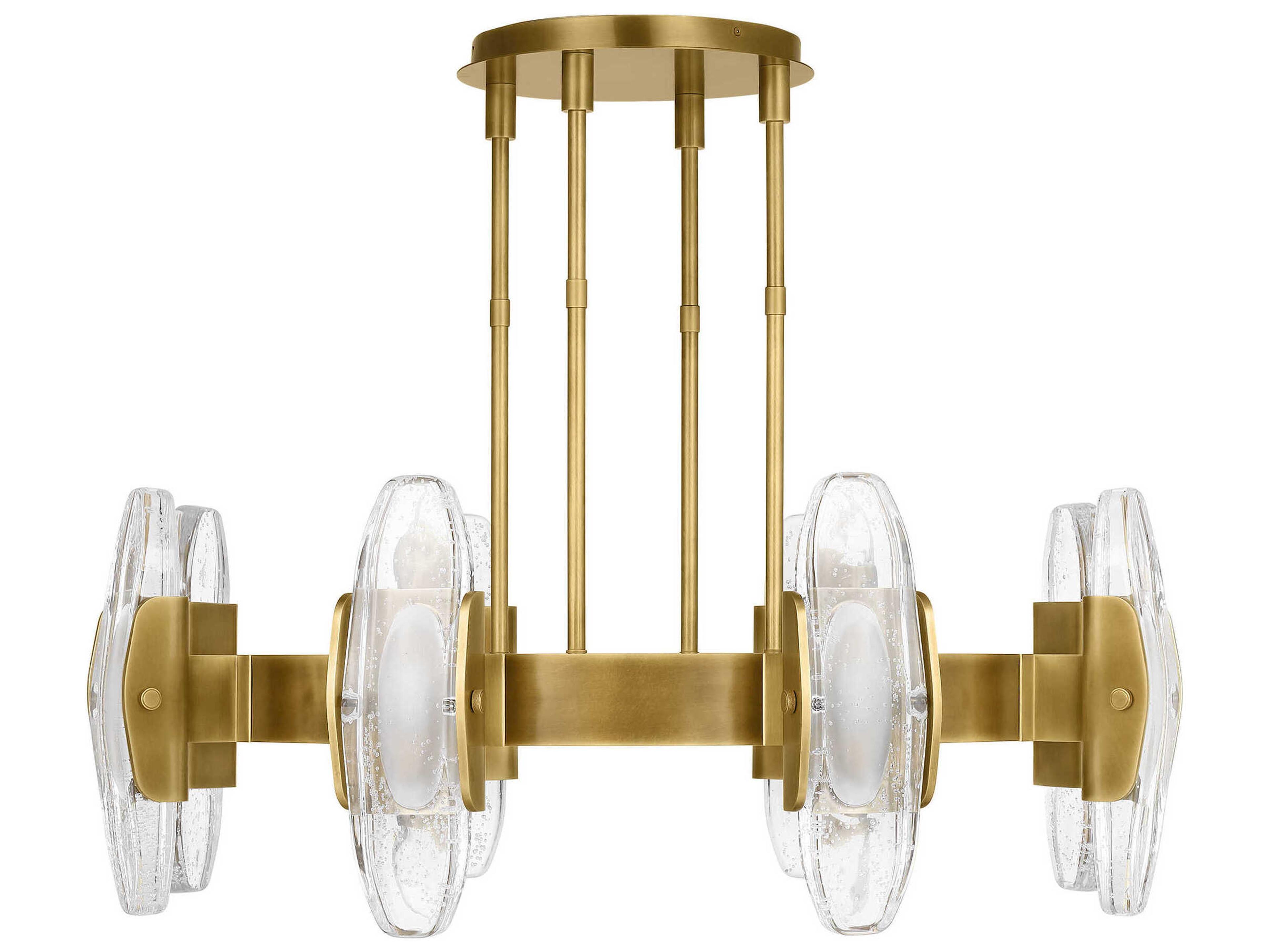 Visual Comfort Modern Wythe 8-Light Plated Brass Chandelier